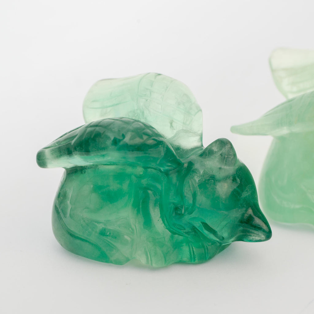 Sleeping Cat Angel - Green Fluorite