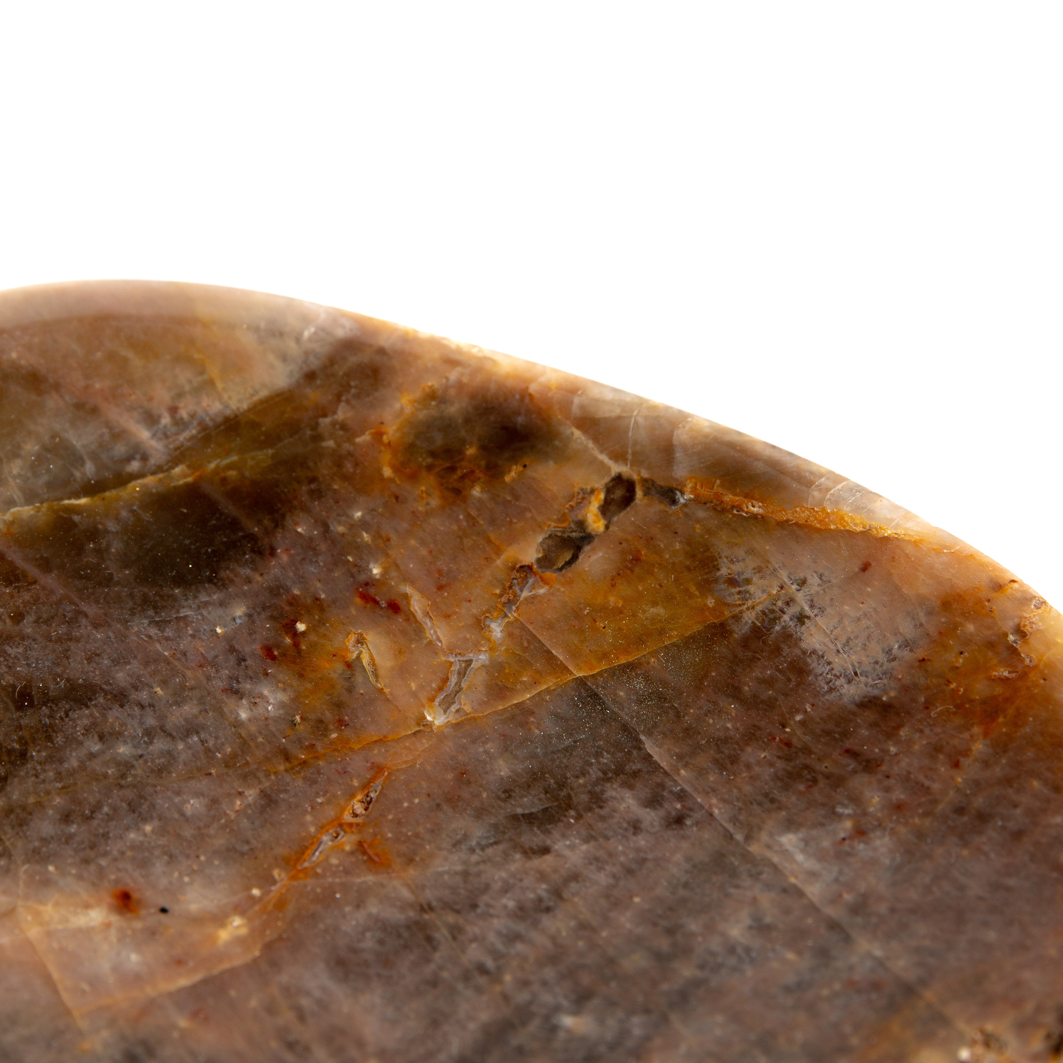 Peach Moonstone Charging Plate - Madagascar