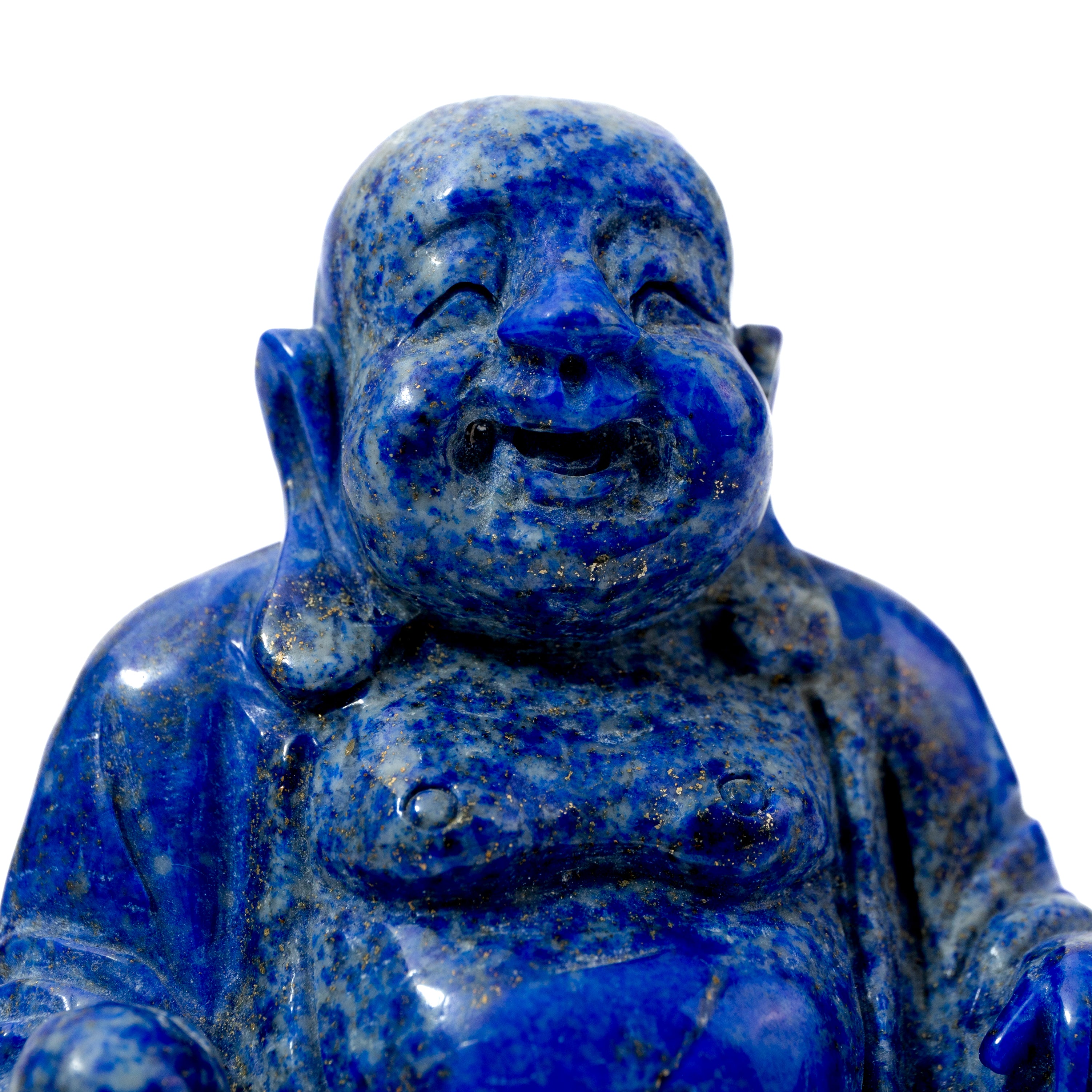 Laughing Chinese Buddha - Lapis Lazuli