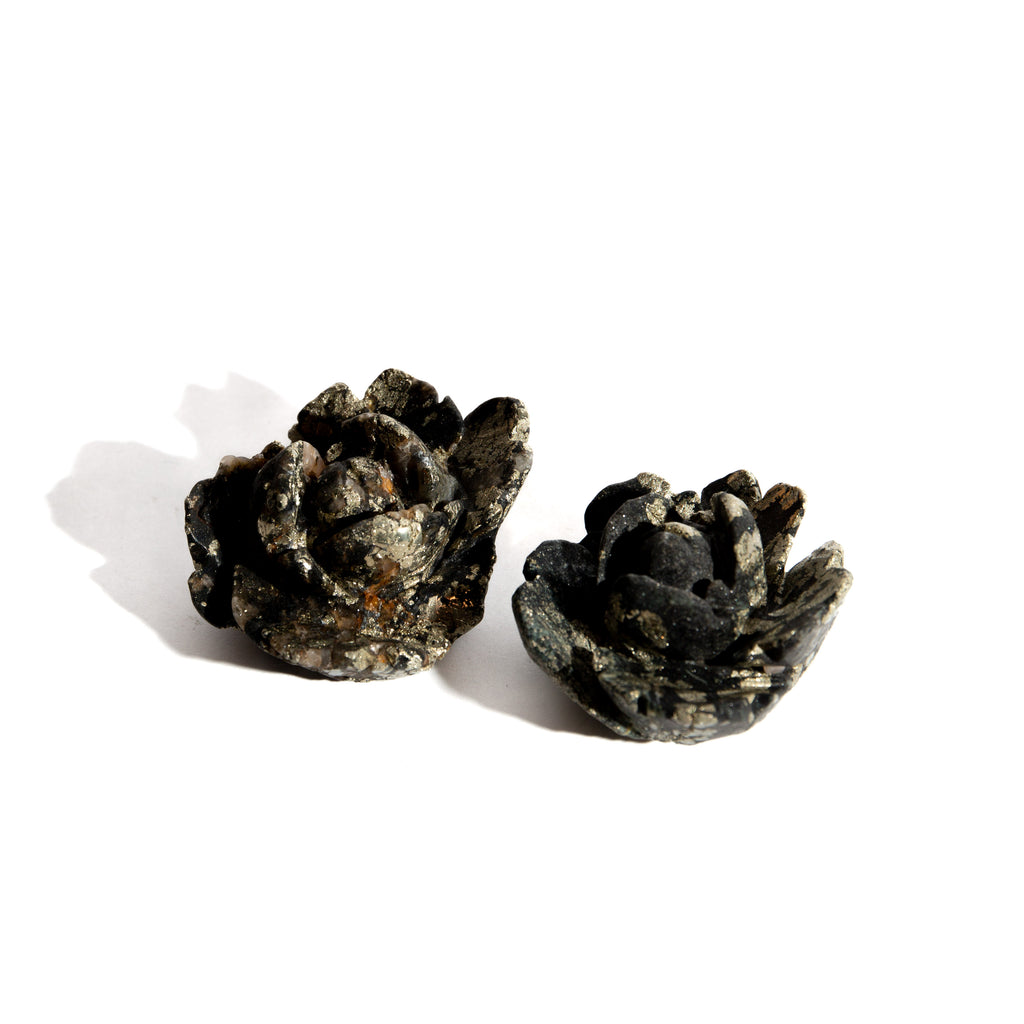 Rose - Pyrite with Quartz