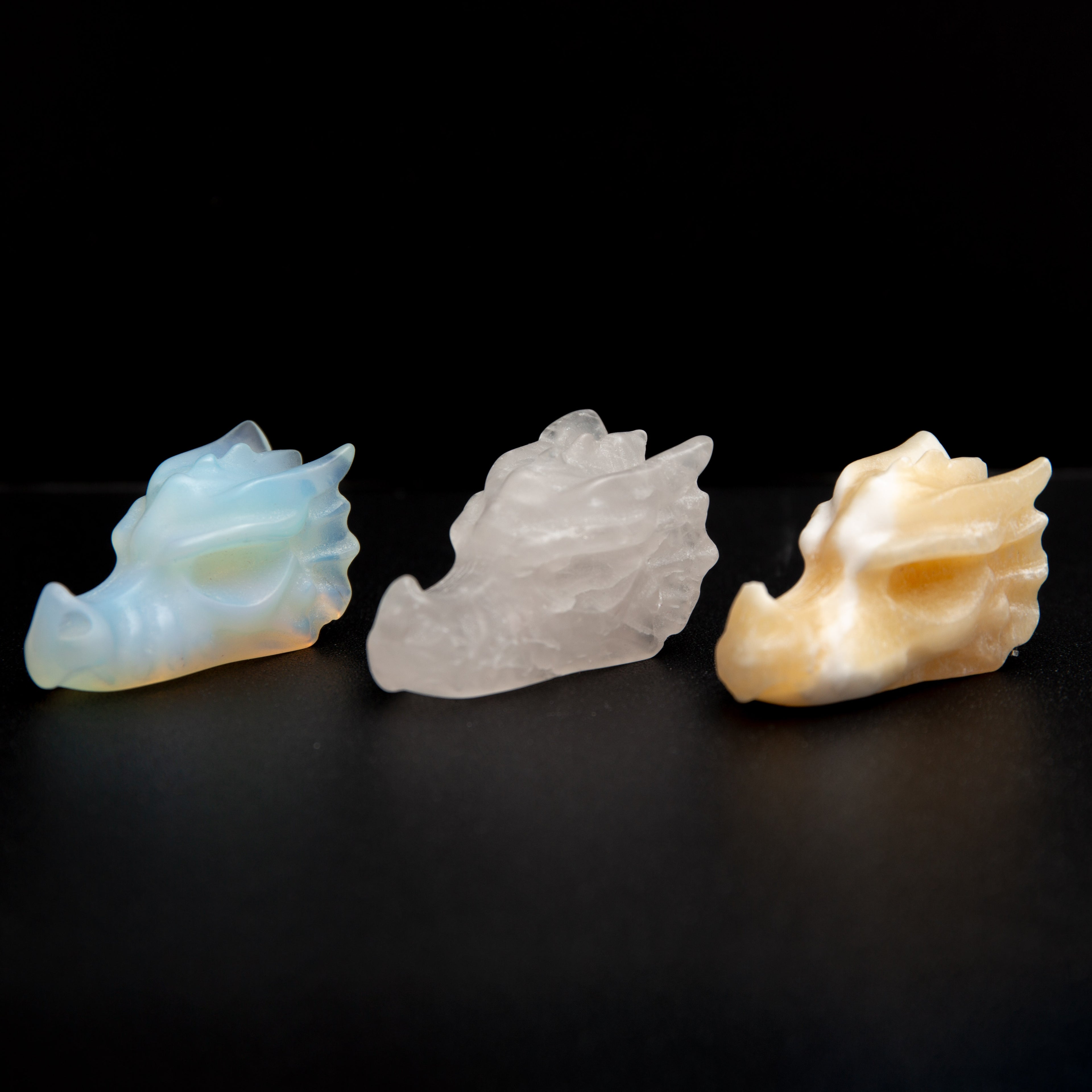 Dragon Head - Crystal Carving 3cm