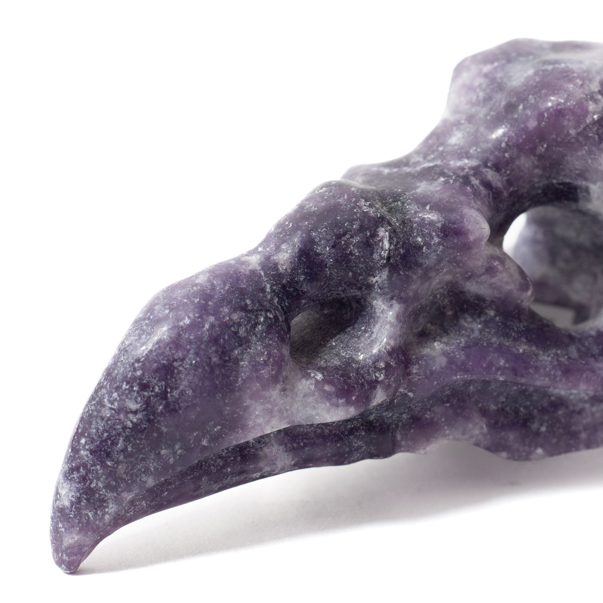 Lepidolite - Raven / Crow Skull