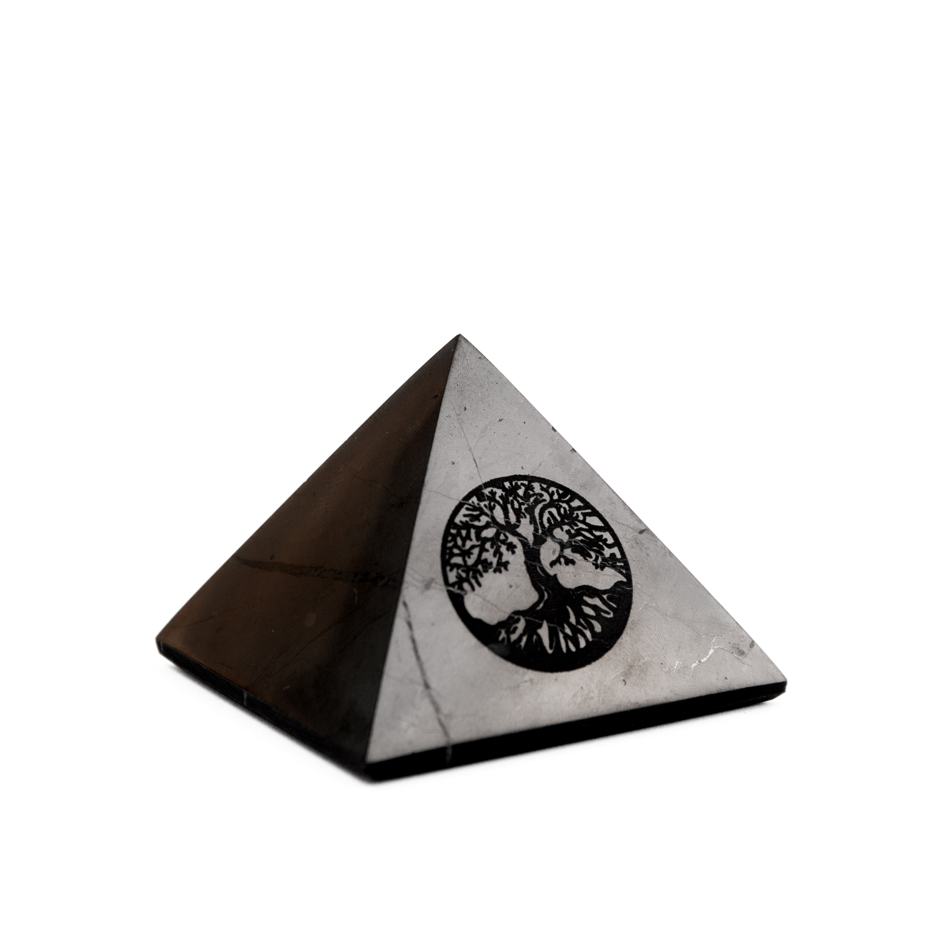 Shungit - Életfa Piramis 7cm