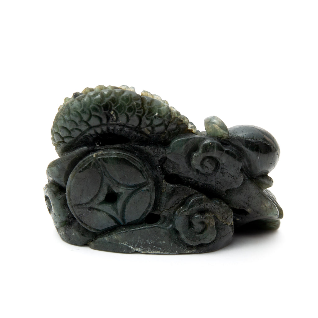 Labradorite - Dragon carvings in Chinese style