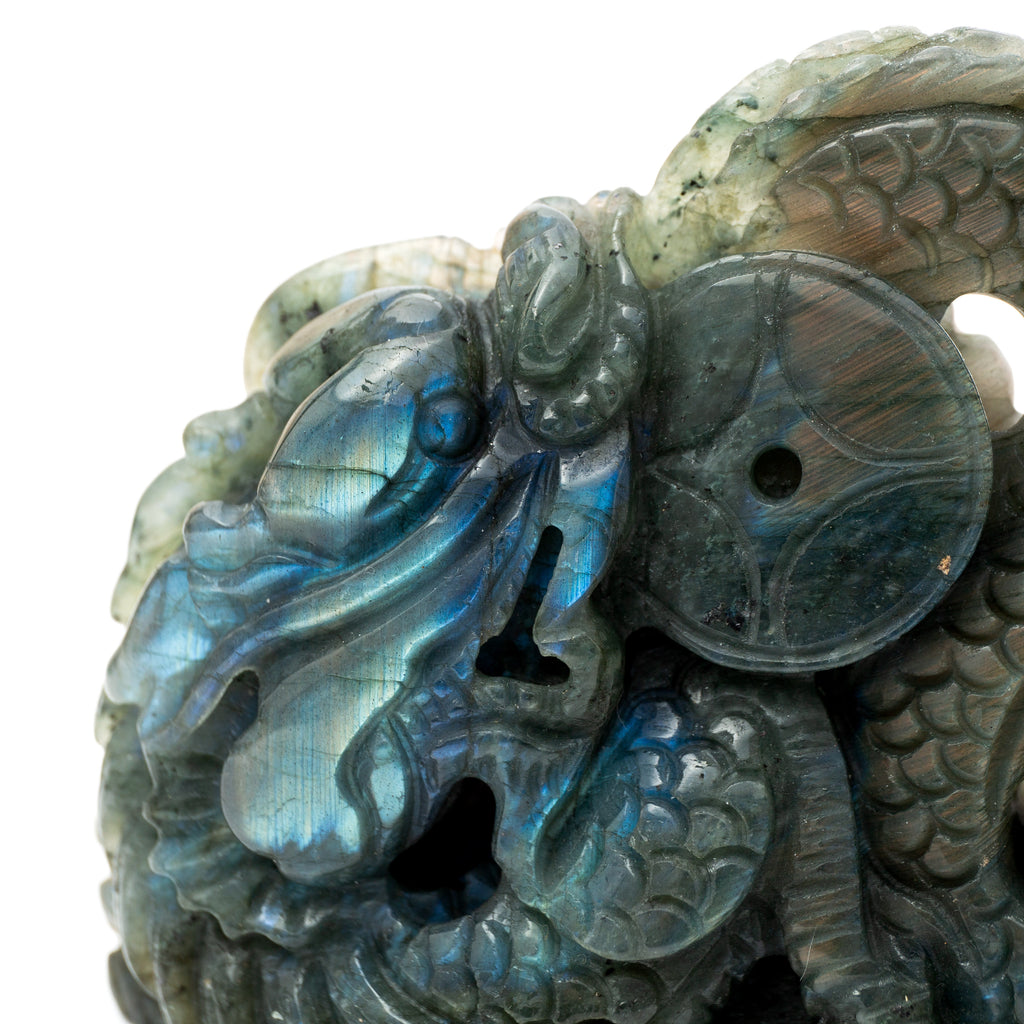 Labradorit – kínai stílusú sárkányfaragás 