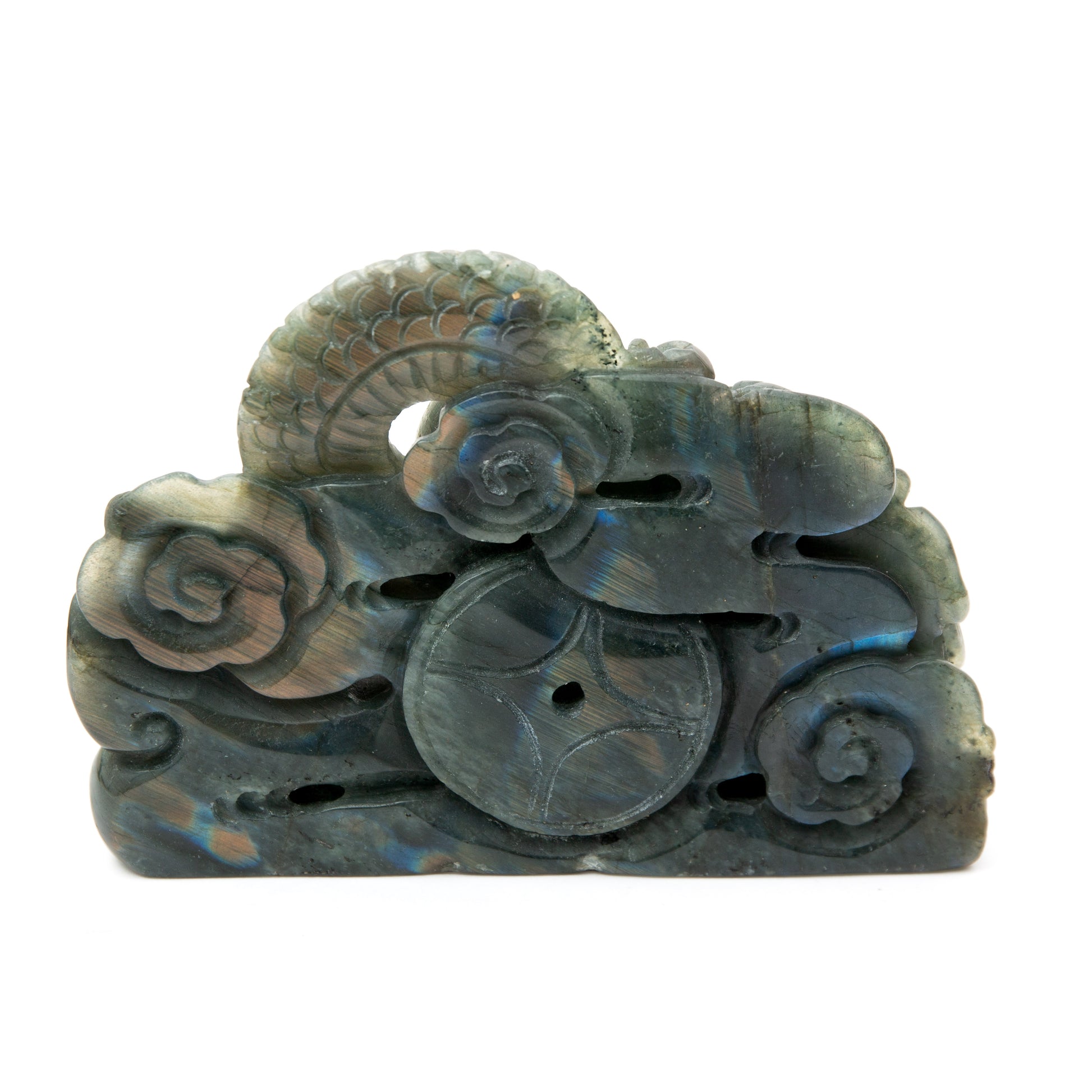 Labradorit – kínai stílusú sárkányfaragás 