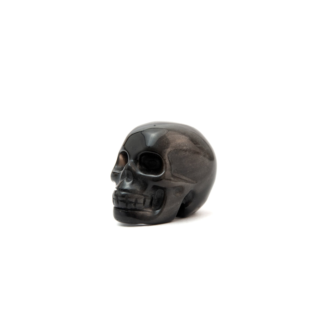 Silver Obsidian Skull - 4cm