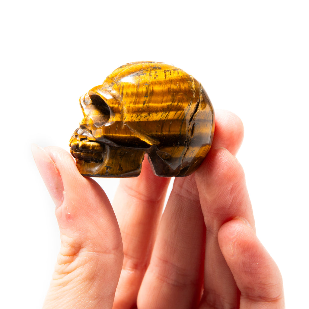 Tiger Eye Skull - 4cm
