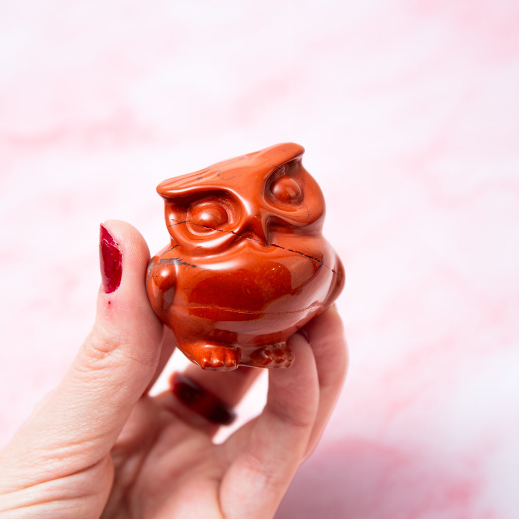 Red Jasper Owl - 5cm