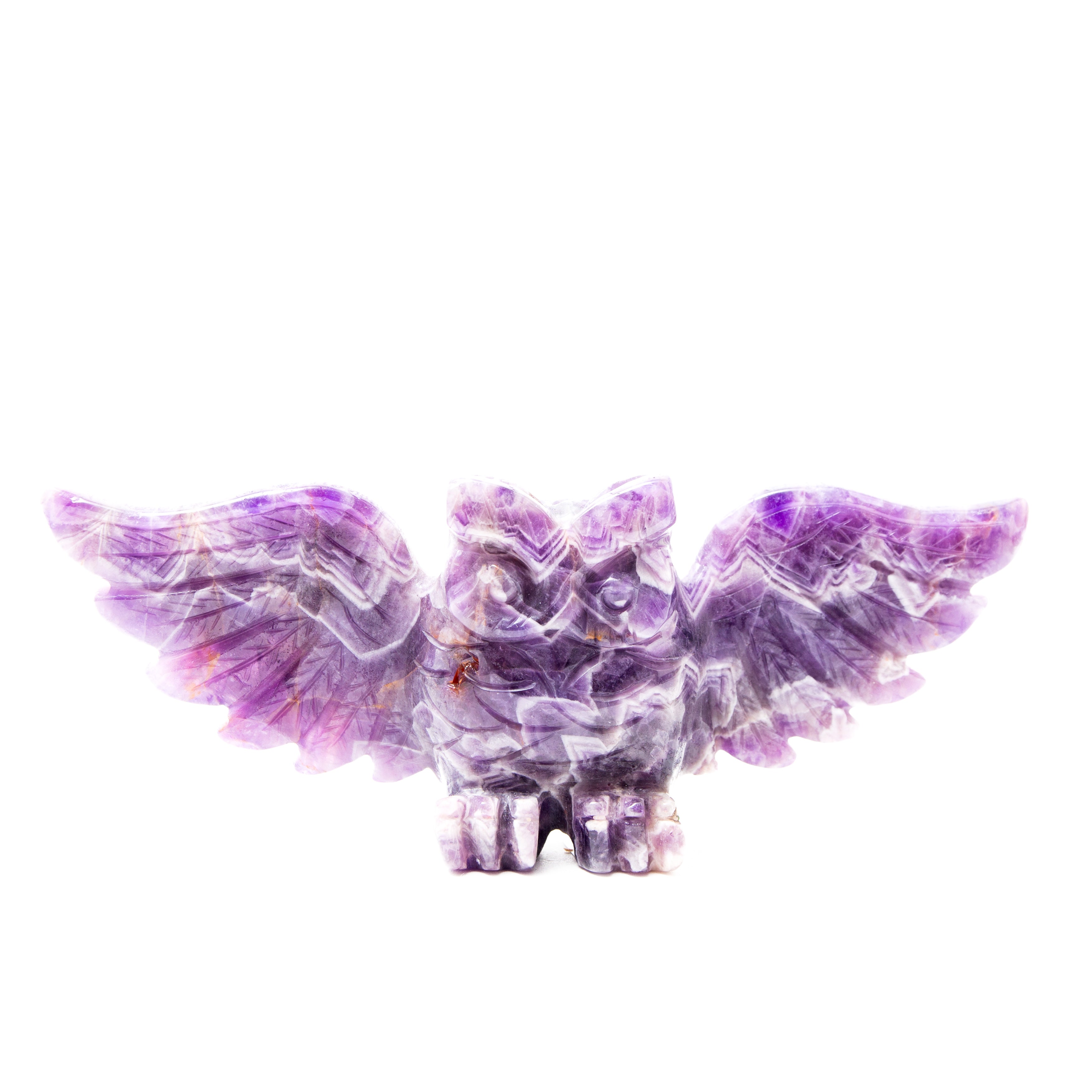 Chevron Ametiszt Bagoly - 6.5cm