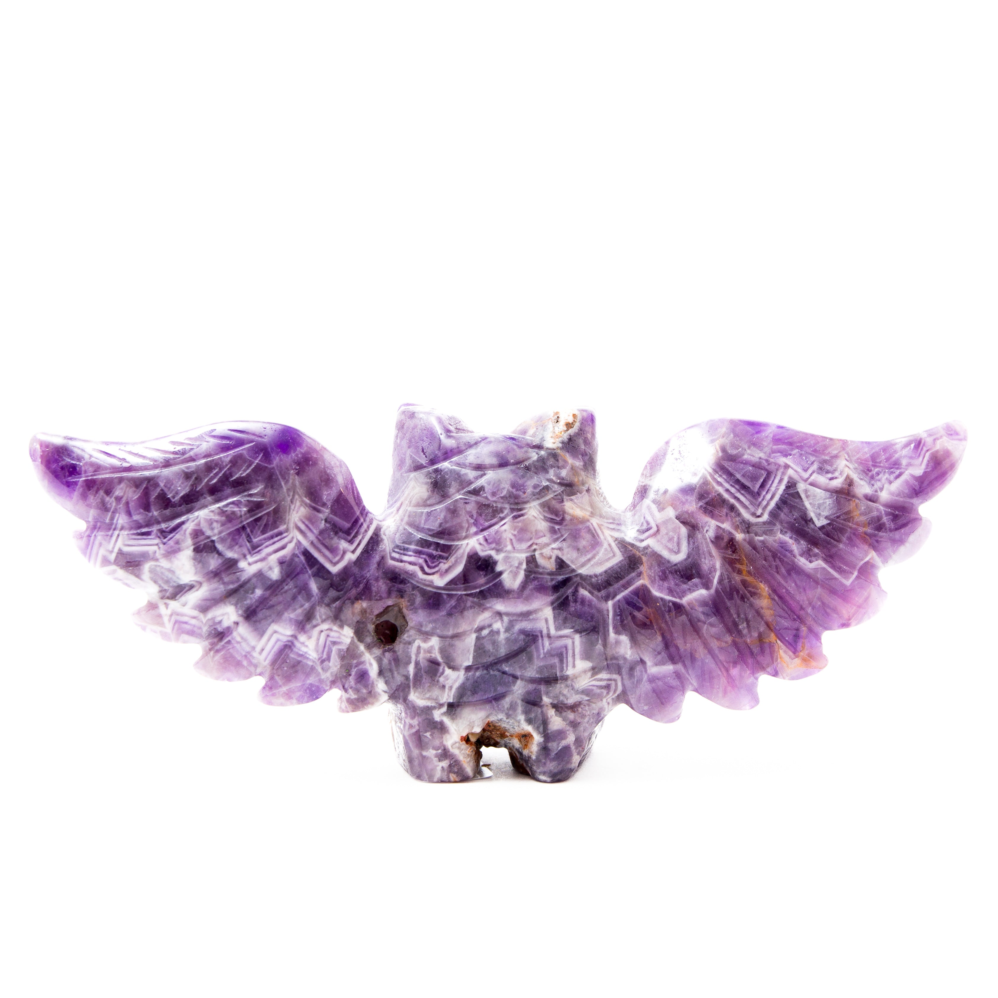 Chevron Ametiszt Bagoly - 6.5cm