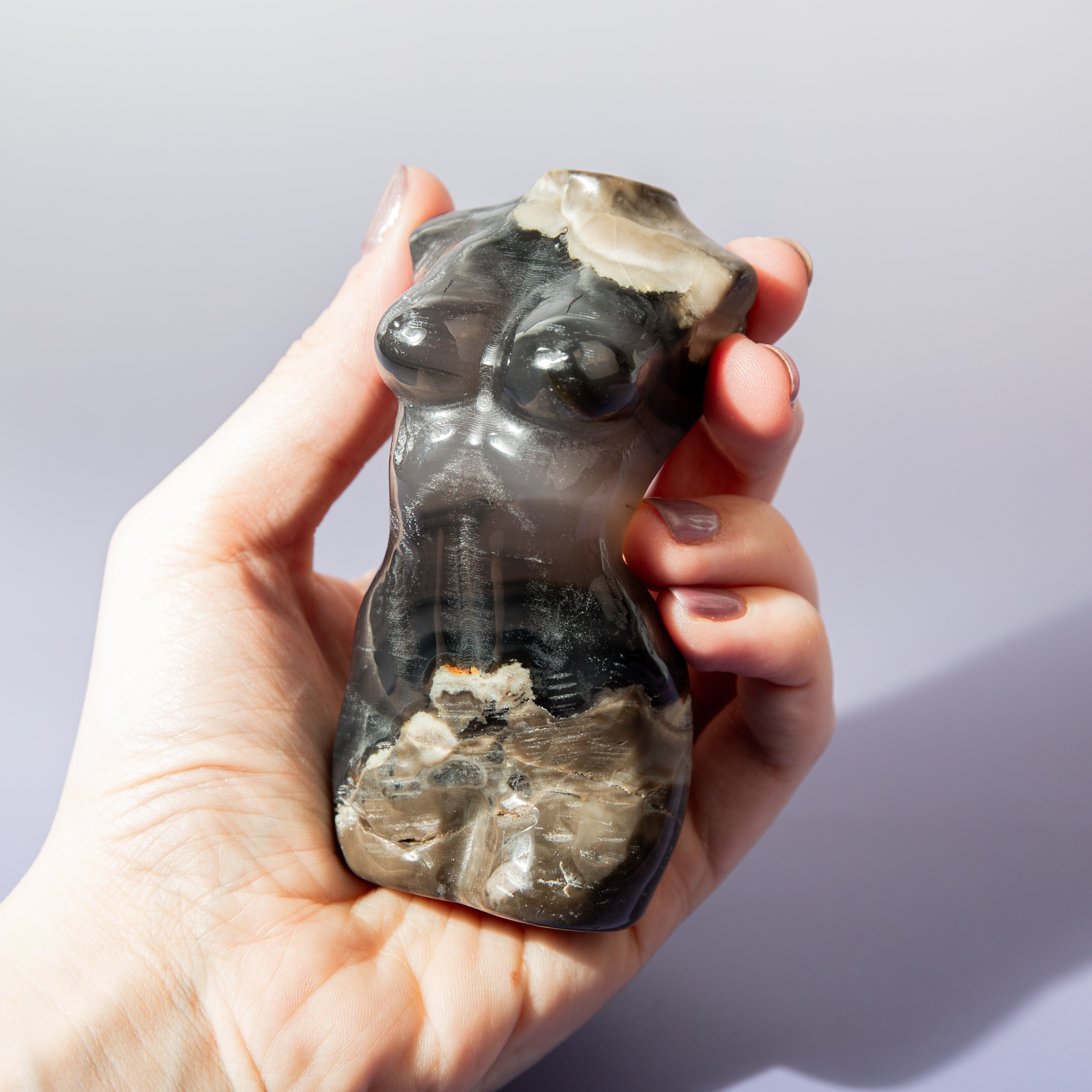 Vulkáni achát Test - 9 cm