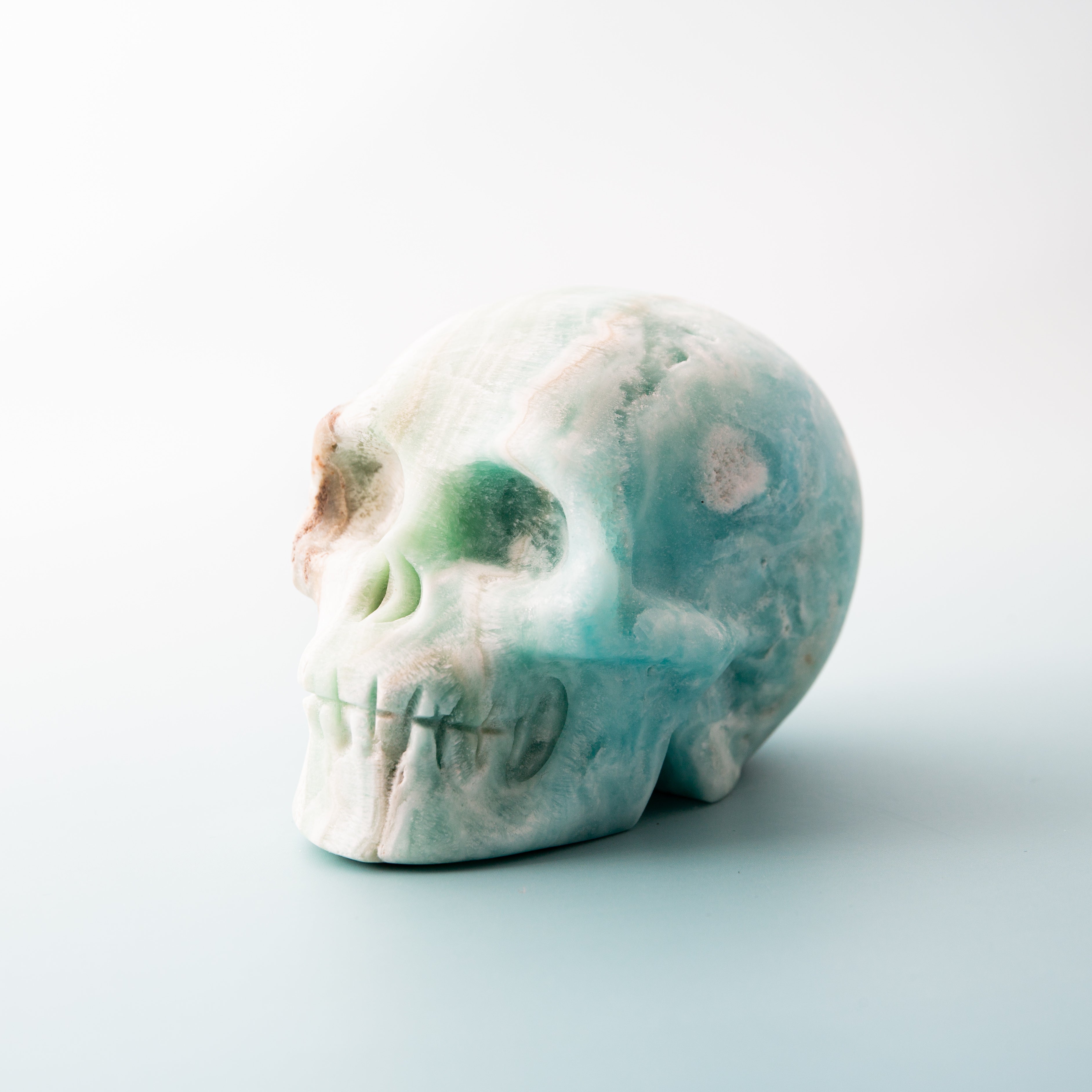 Blue Aragonite Skull - 8cm