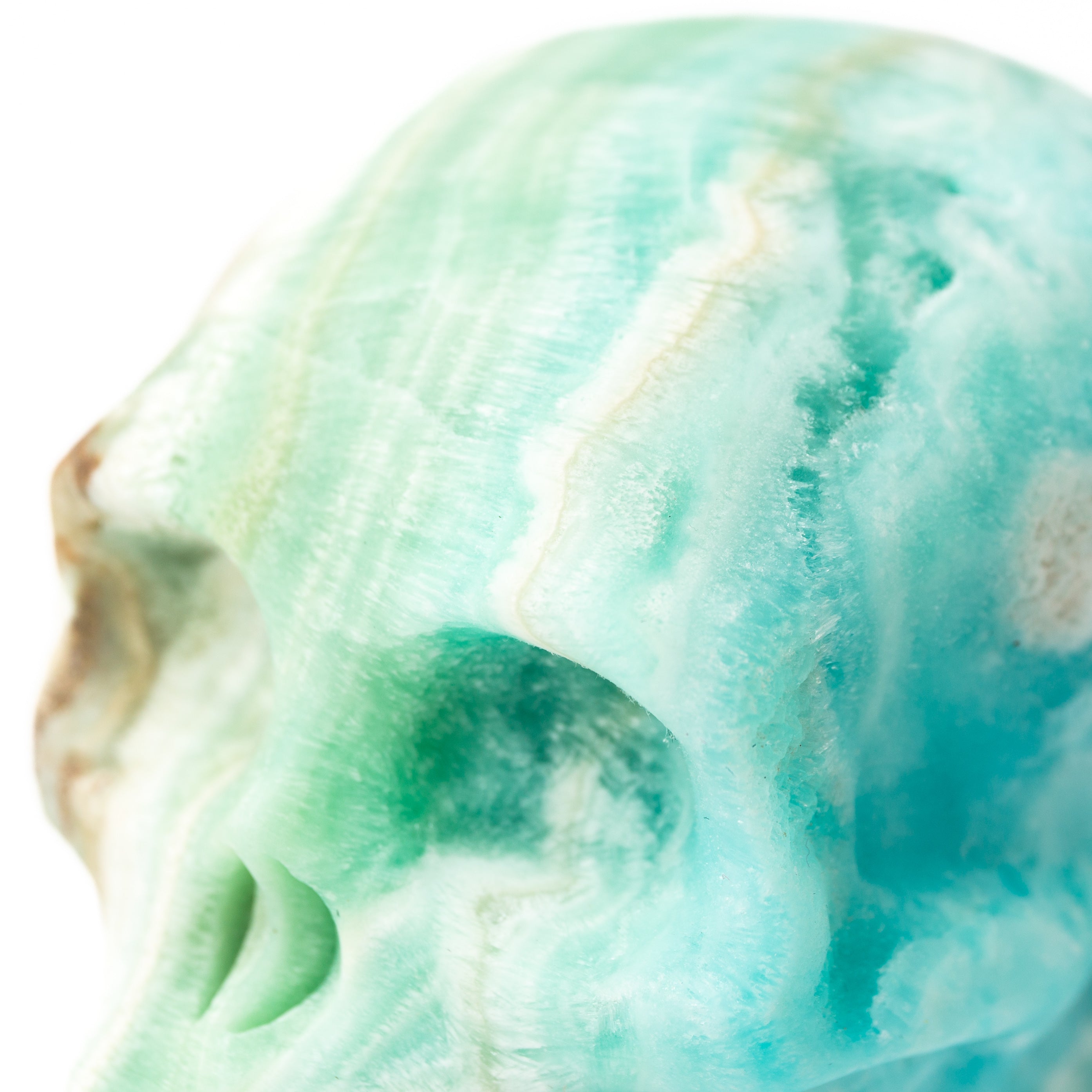 Blue Aragonite Skull - 8cm