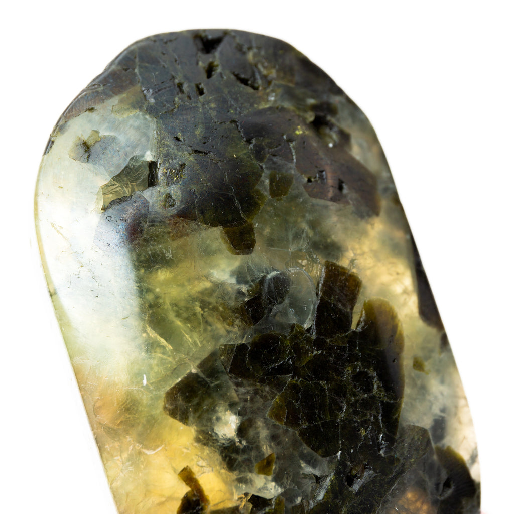 Prehnite with Epidote - Palm Stone