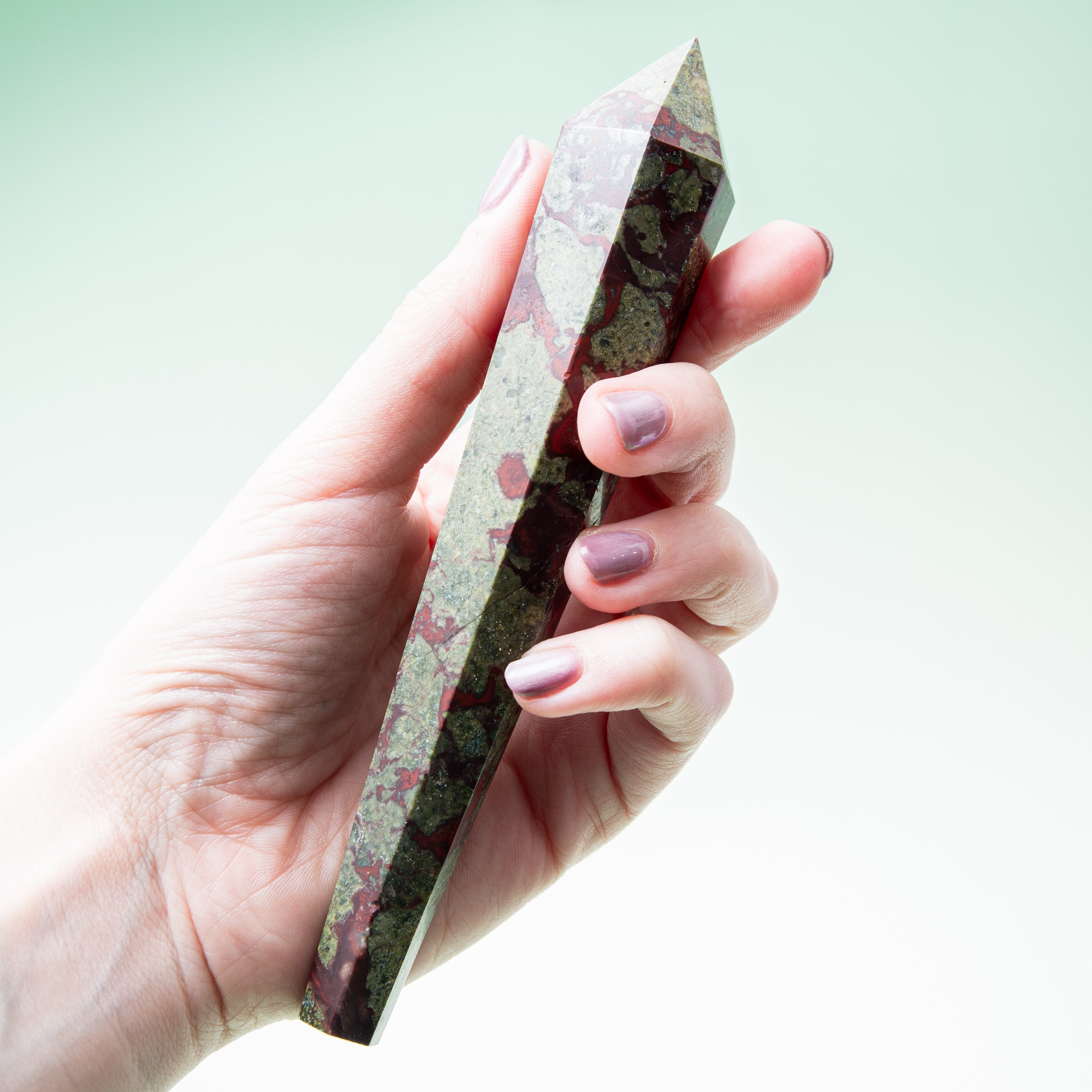 Sárkányvér jáspis pálca – 16 cm