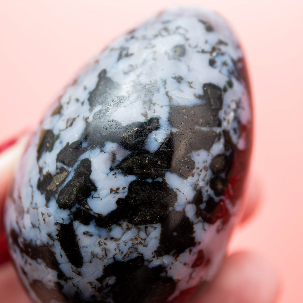 Indigo Gabbro Egg - 144g/6cm (A)