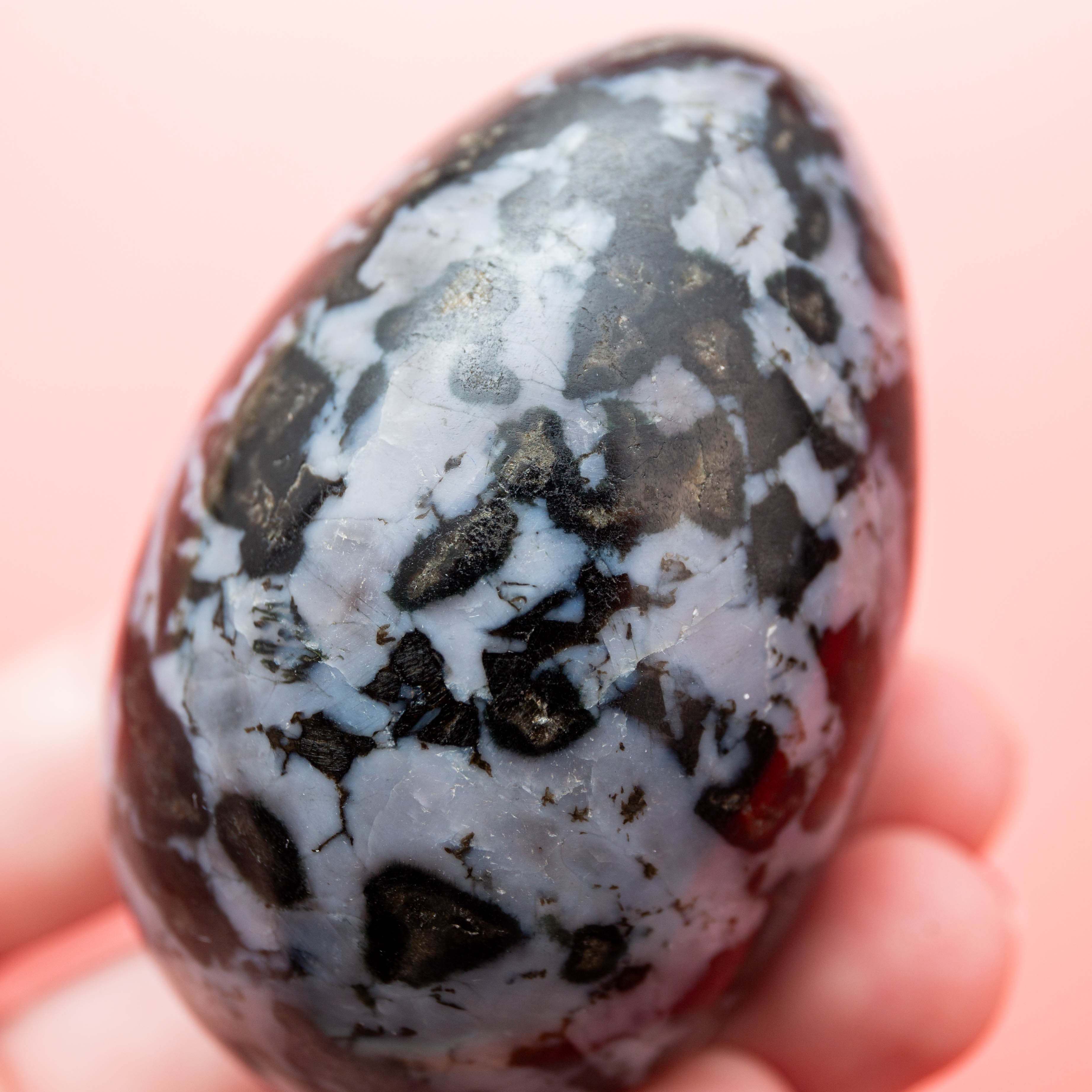 Indigo Gabbro Egg - 175g/6.5cm (B)