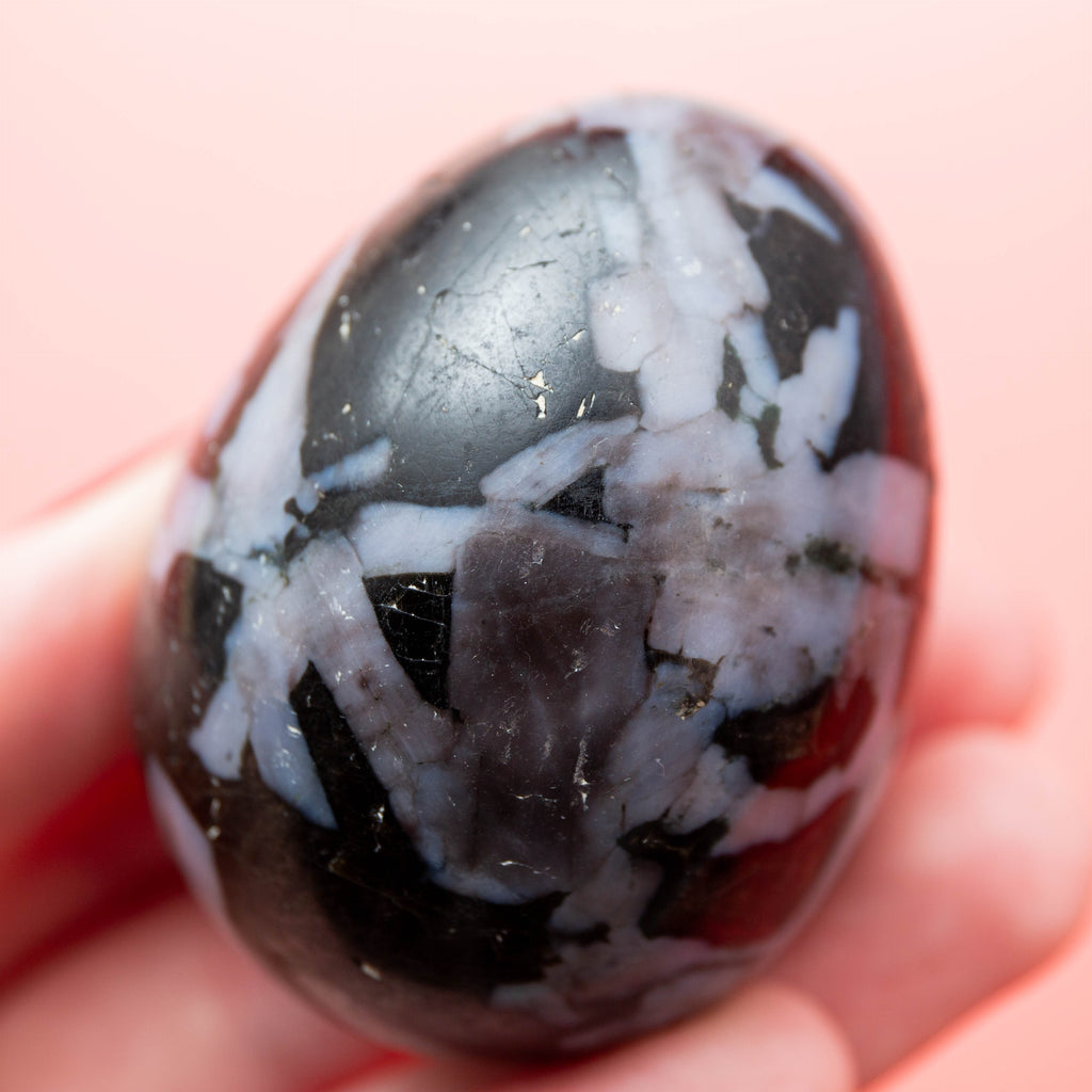 Indigo Gabbro Egg - 118g/5cm (C)