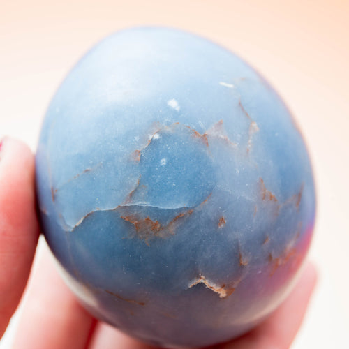 Angelite Egg - 253g/5cm (B)