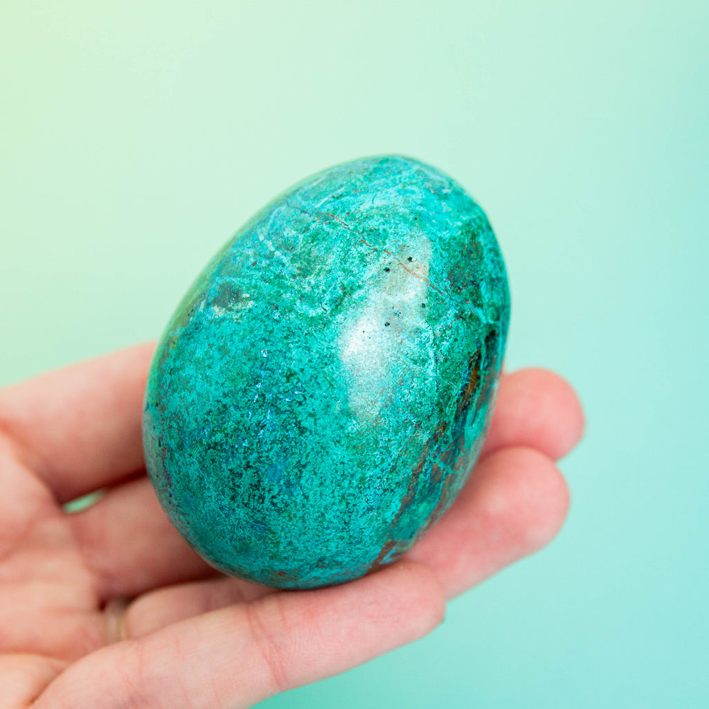 Chrysocolla Egg- 142g/6cm (A)