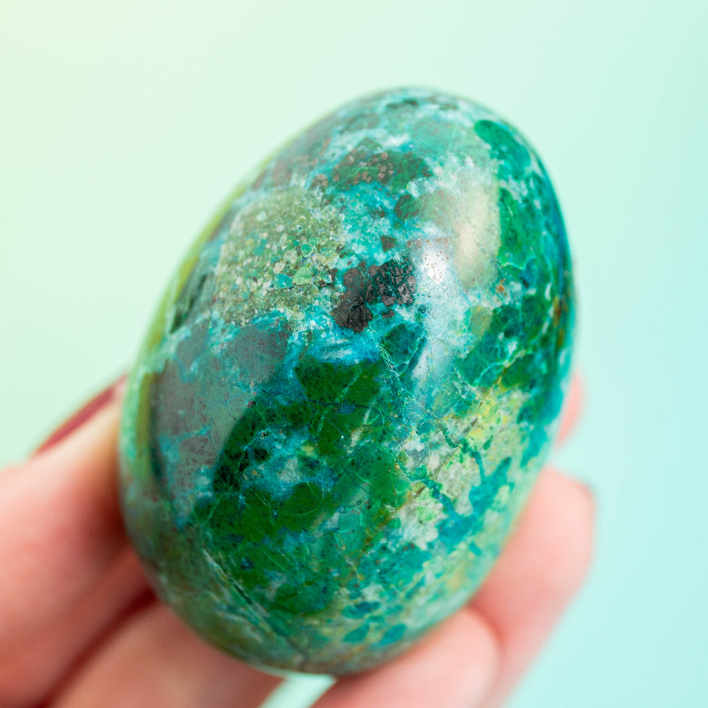 Chrysocolla Egg- 125g/5.5cm (B)