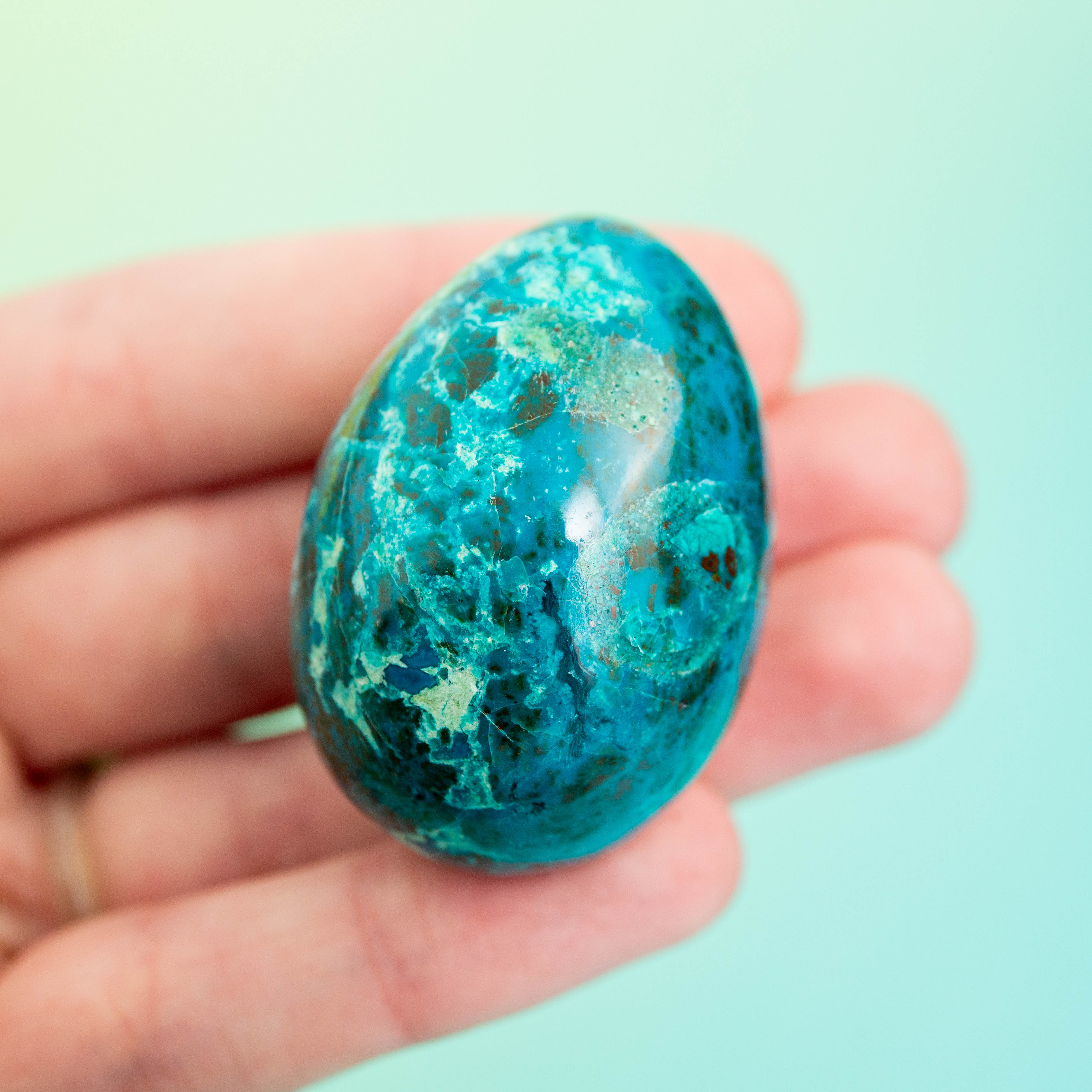 Chrysocolla Egg- 44g/4cm (D)