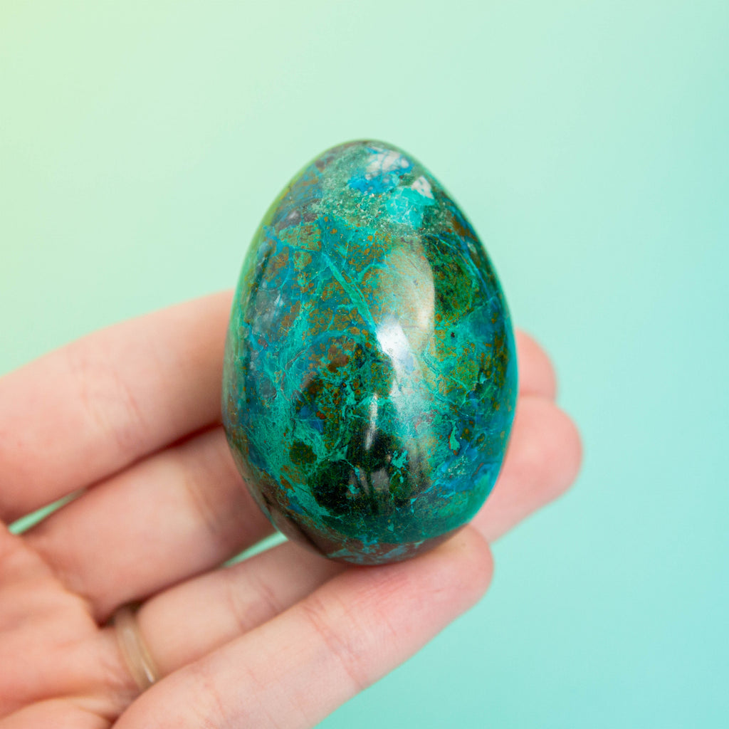Chrysocolla Egg- 103g/5cm (E)