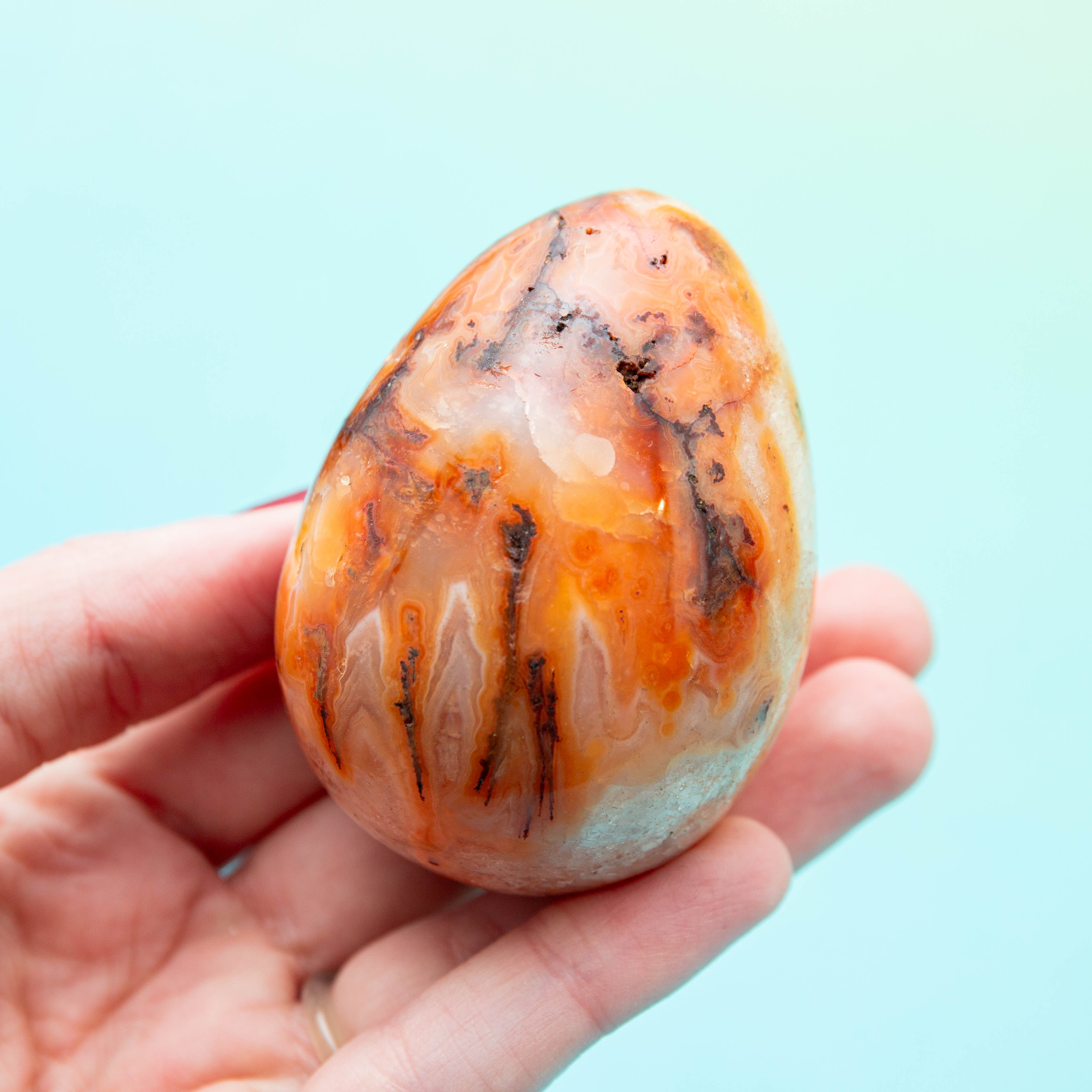 Karneol  Tojás – 187g/6cm