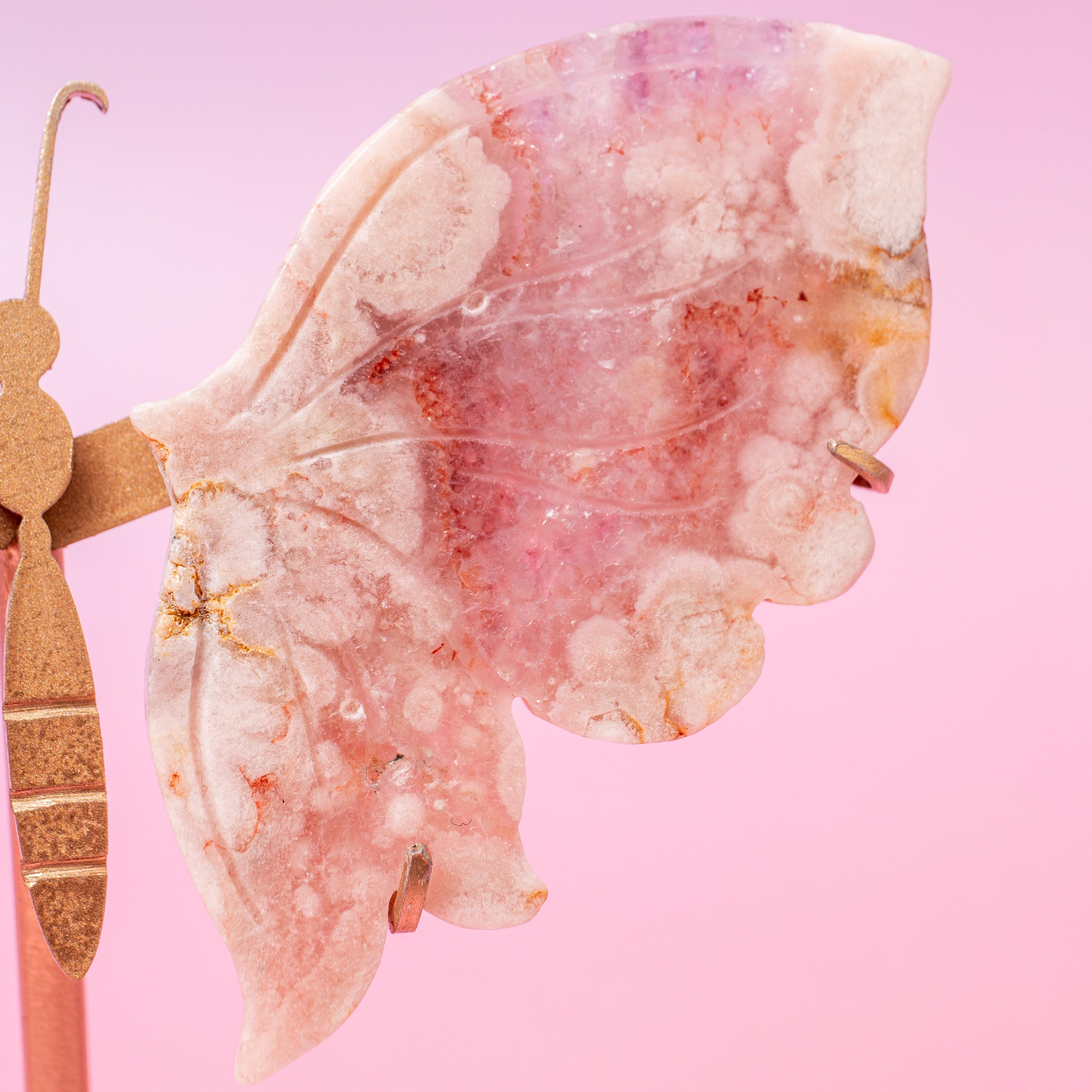 Pink Amethyst Butterfly - 14cm (i)