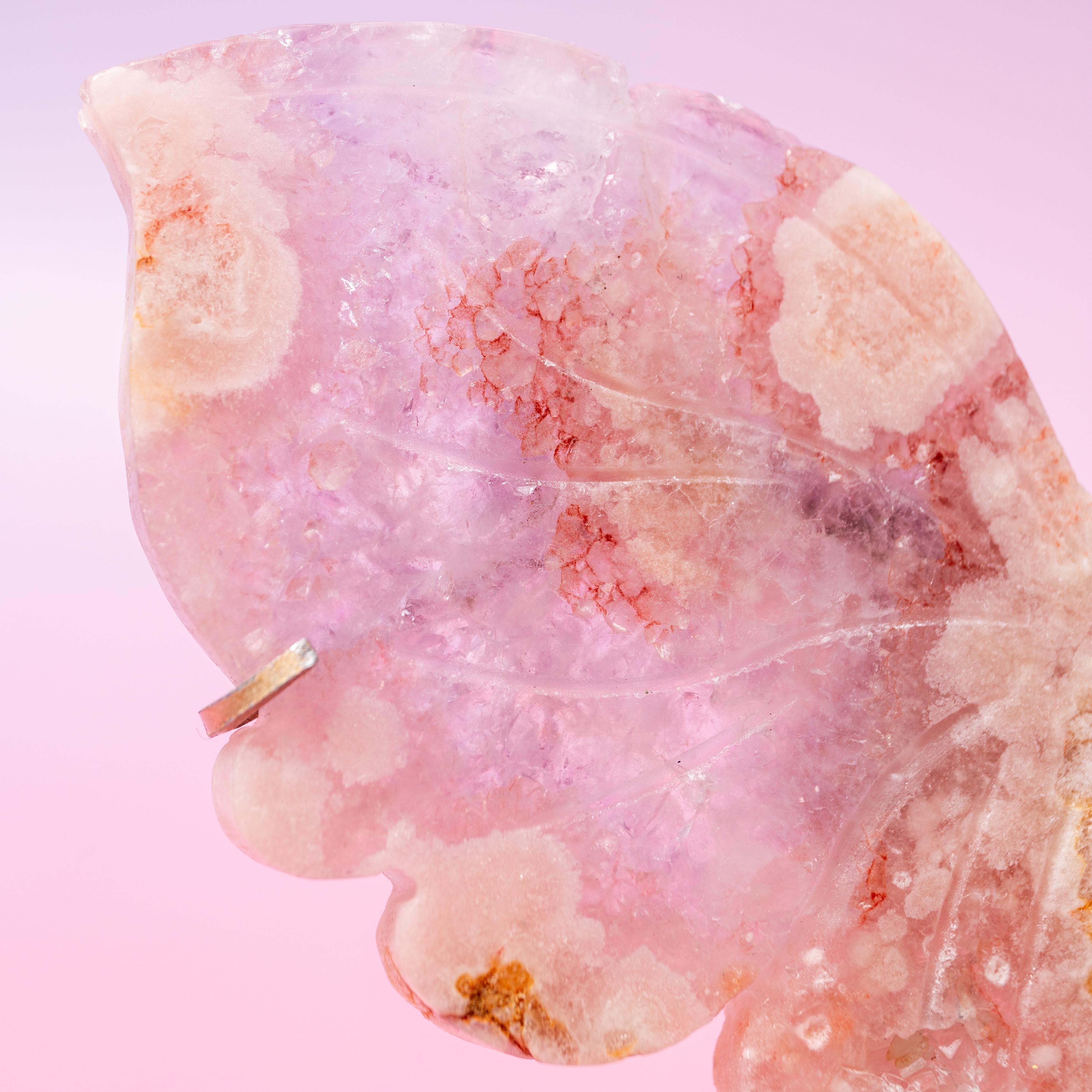 Pink Amethyst Butterfly - 14cm (i)