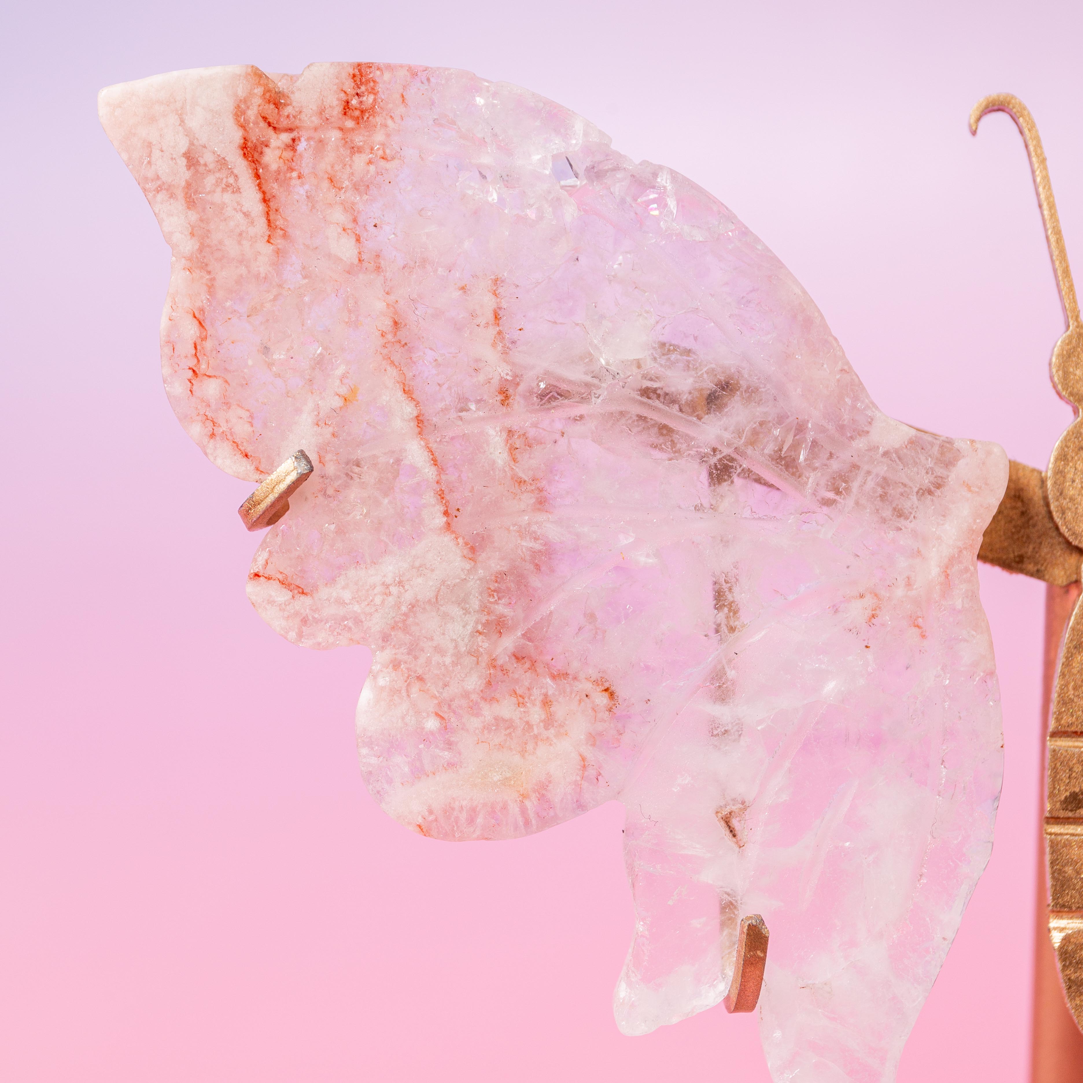 Pink Amethyst Butterfly - 14cm (J)