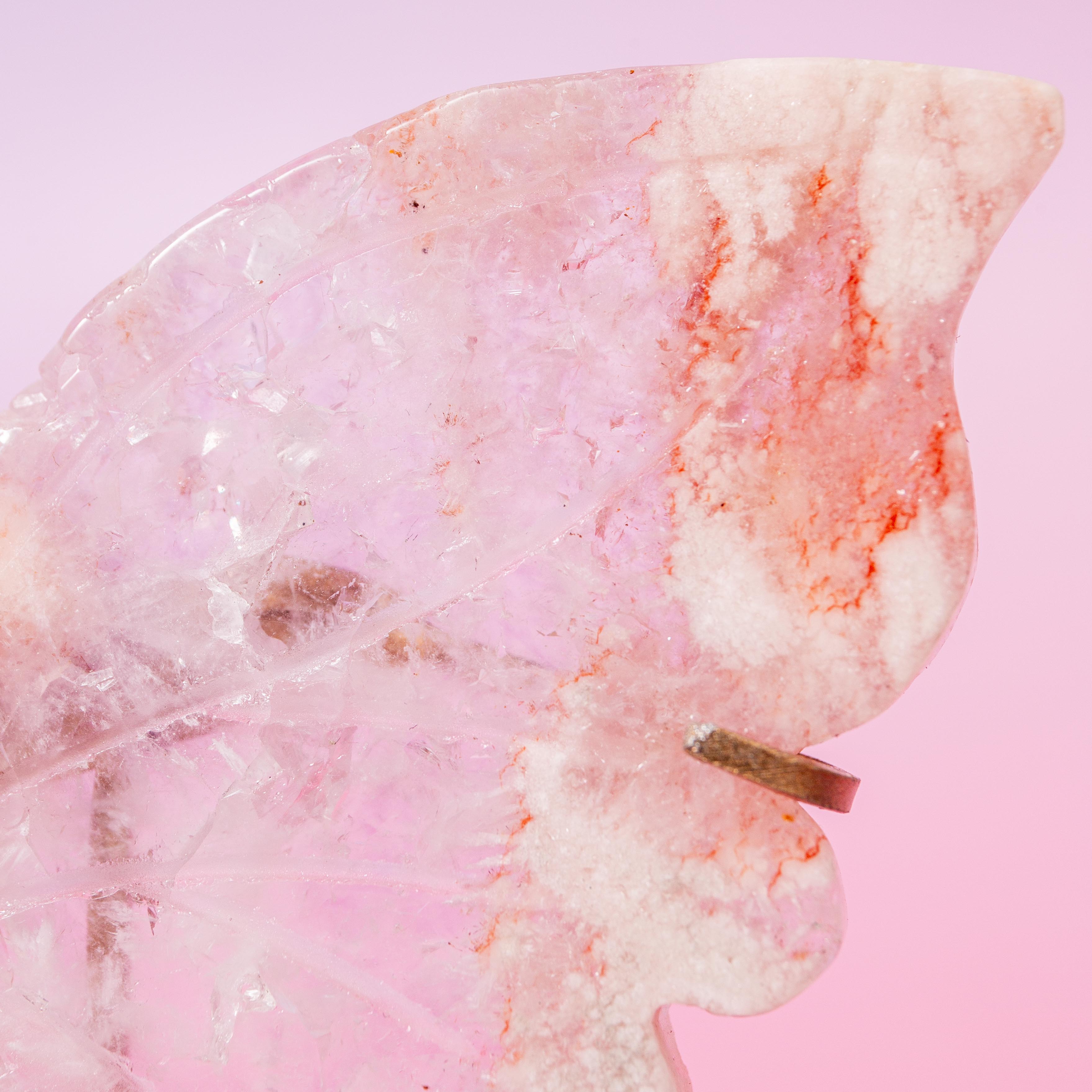 Pink Amethyst Butterfly - 14cm (J)