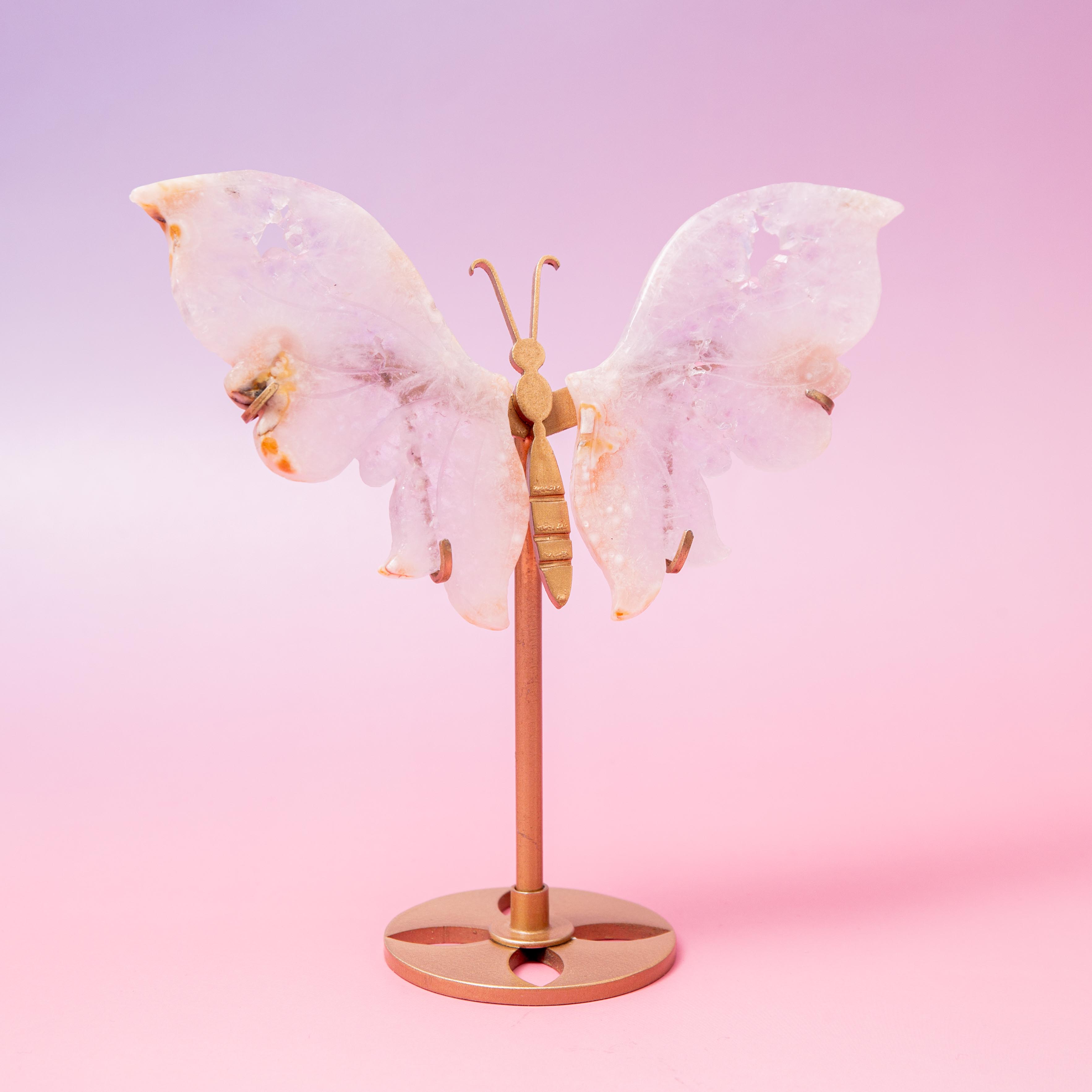 Pink Amethyst Butterfly - 15.5cm (K)