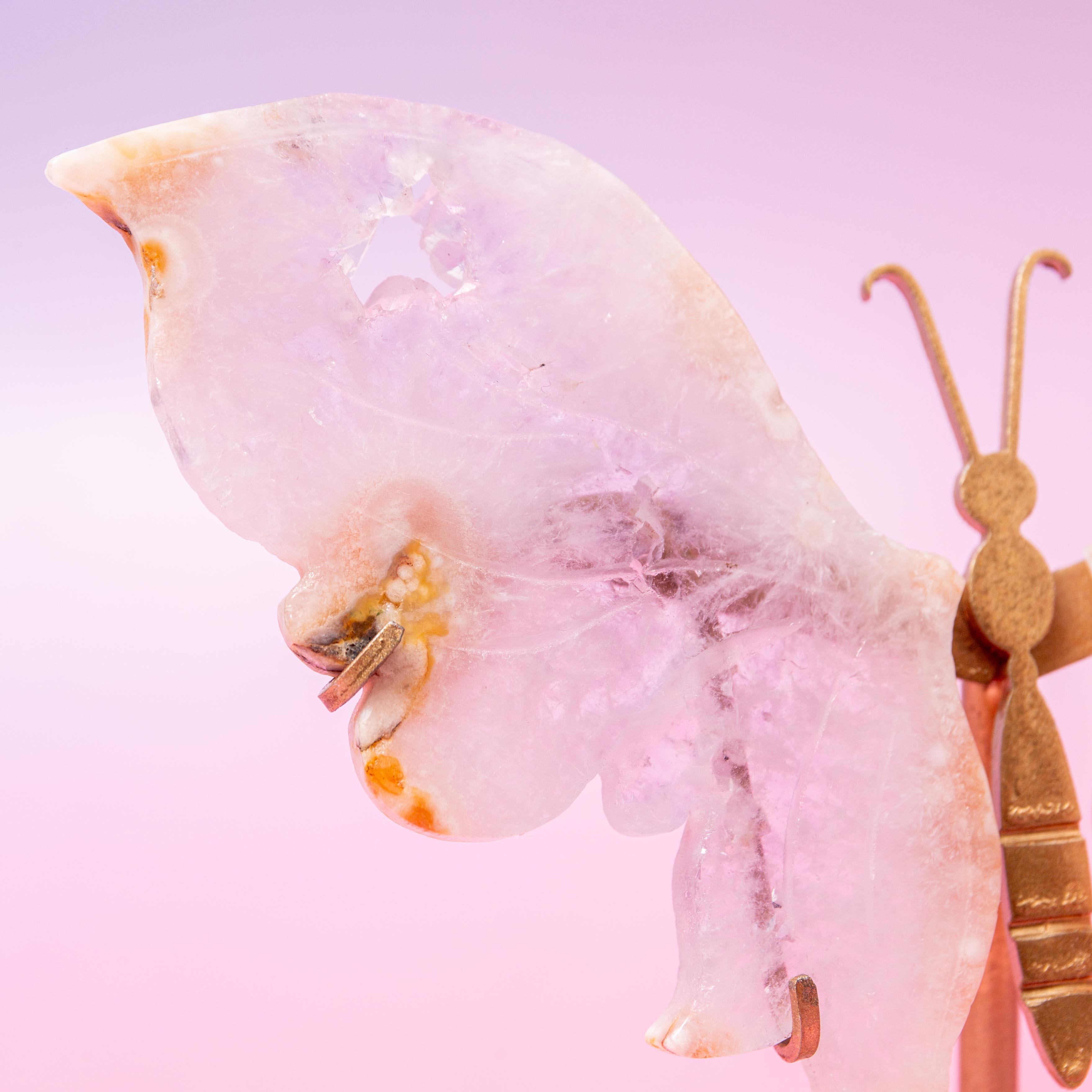 Pink Amethyst Butterfly - 15.5cm (K)