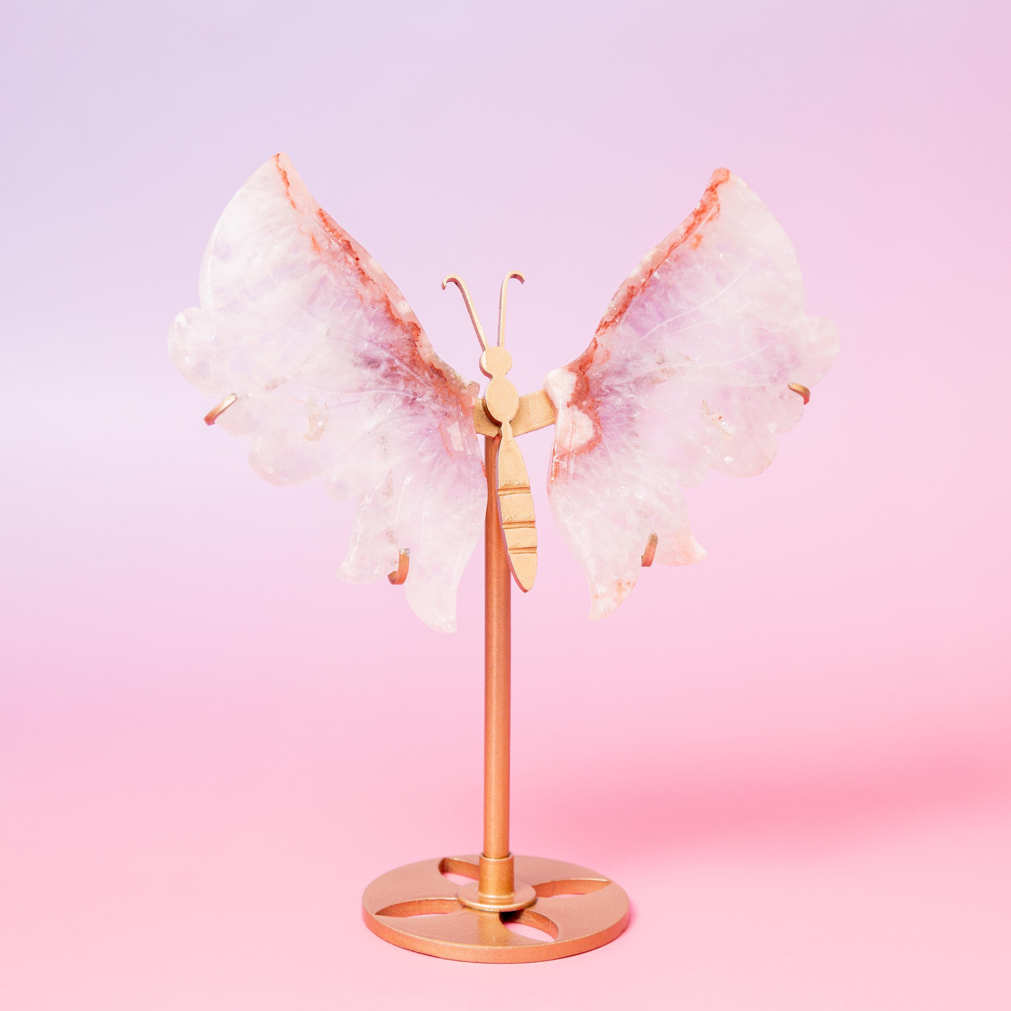 Pink Amethyst Butterfly - 14.5cm (L)