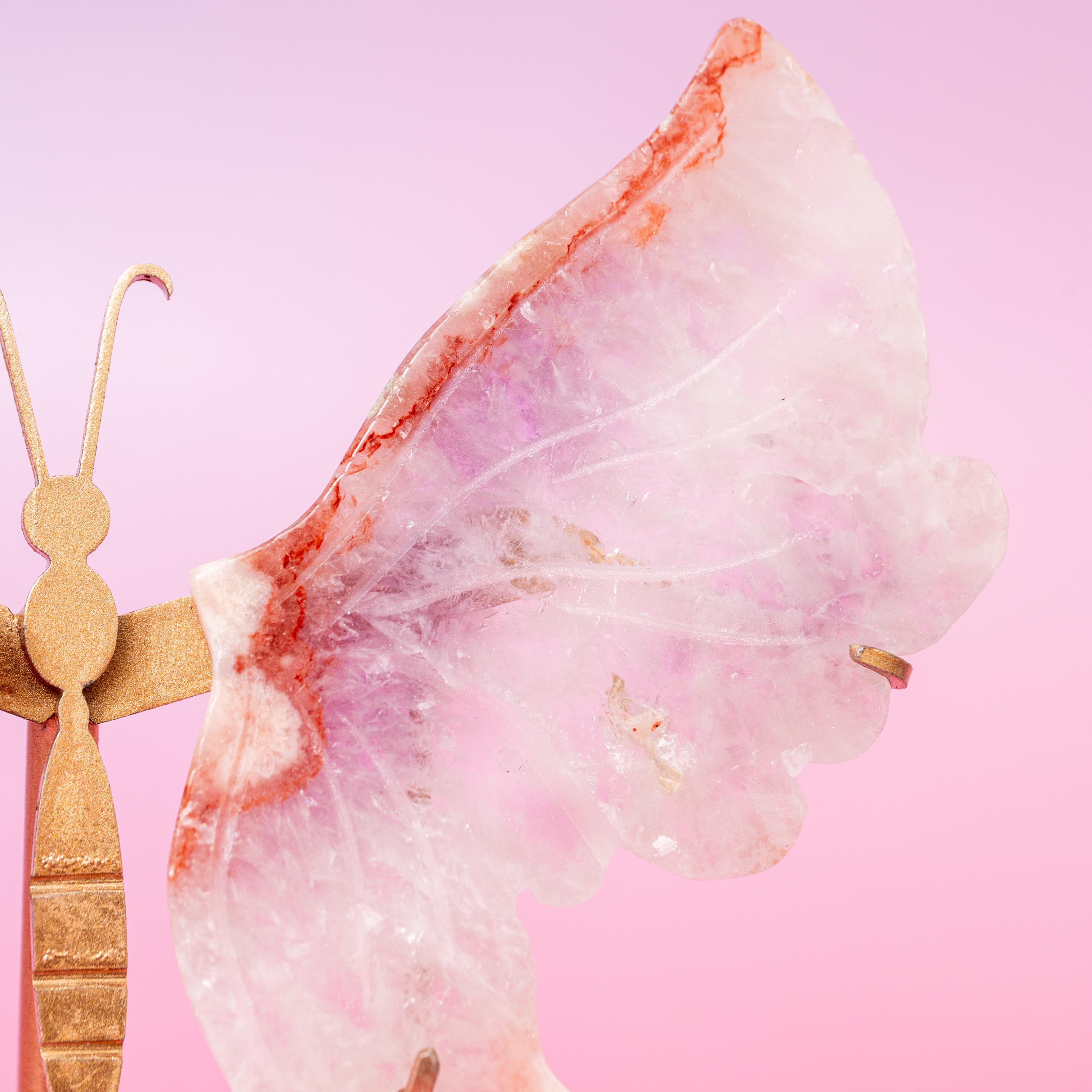 Pink Amethyst Butterfly - 14.5cm (L)
