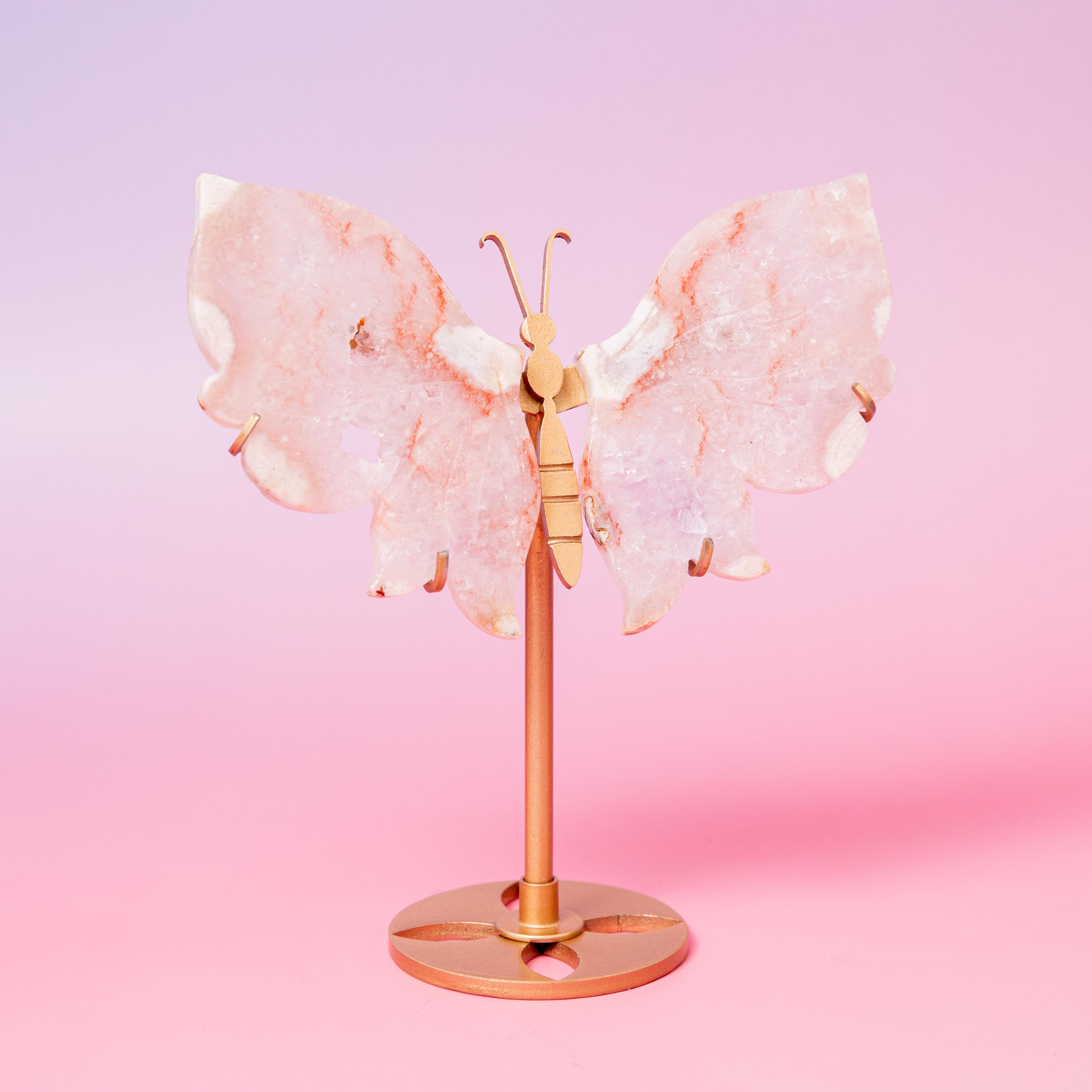 Pink Amethyst Butterfly - 13cm (N)