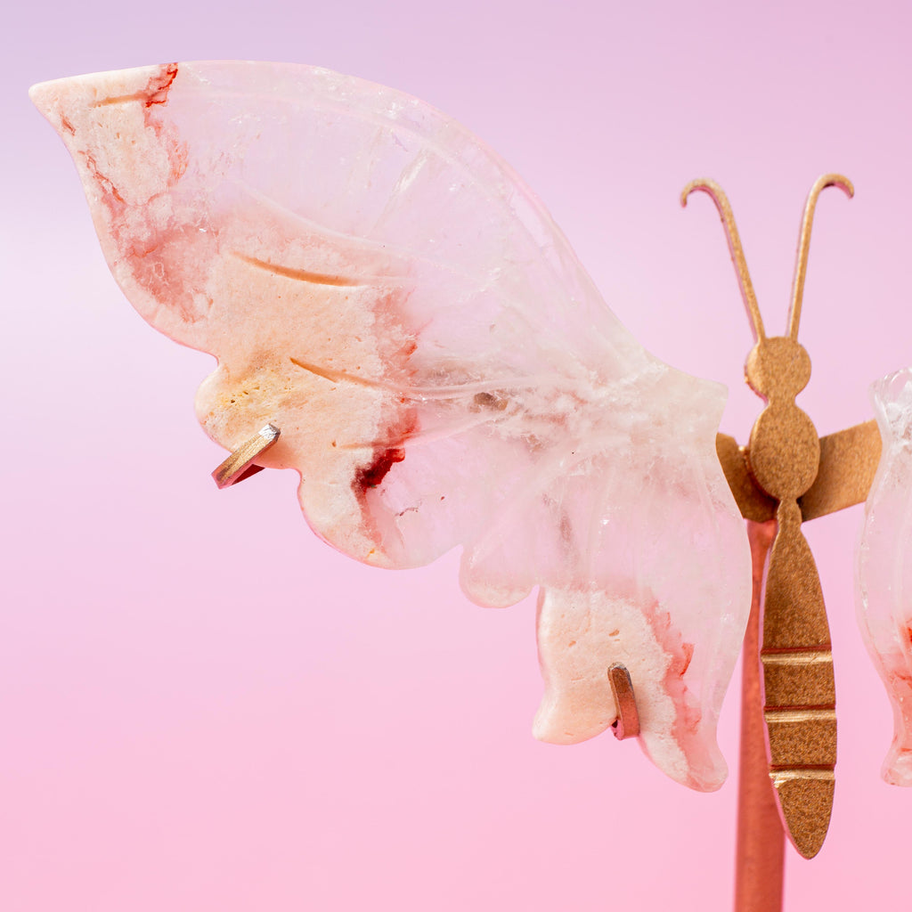 Pink Amethyst Butterfly - 15cm (P)