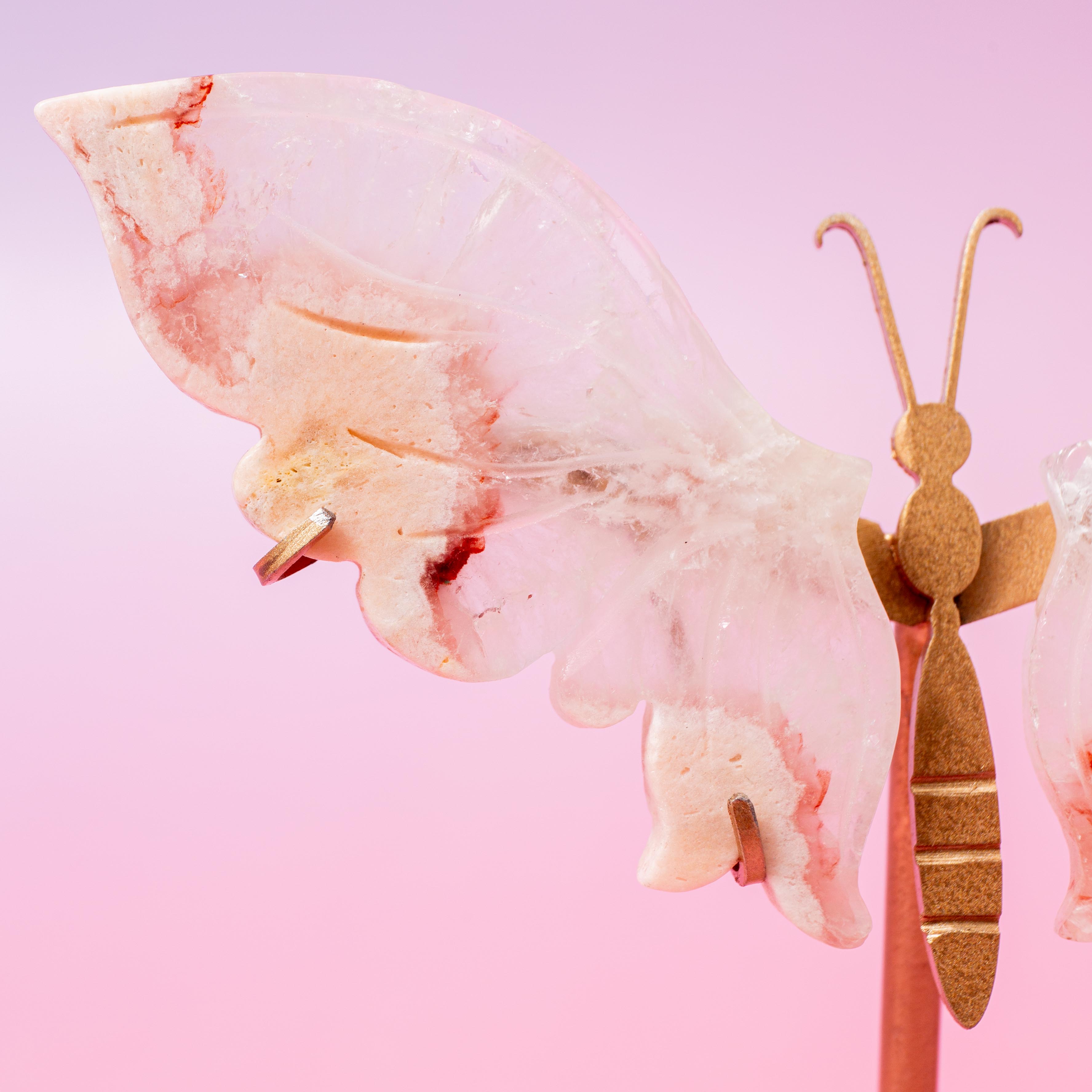 Pink Amethyst Butterfly - 15cm (P)