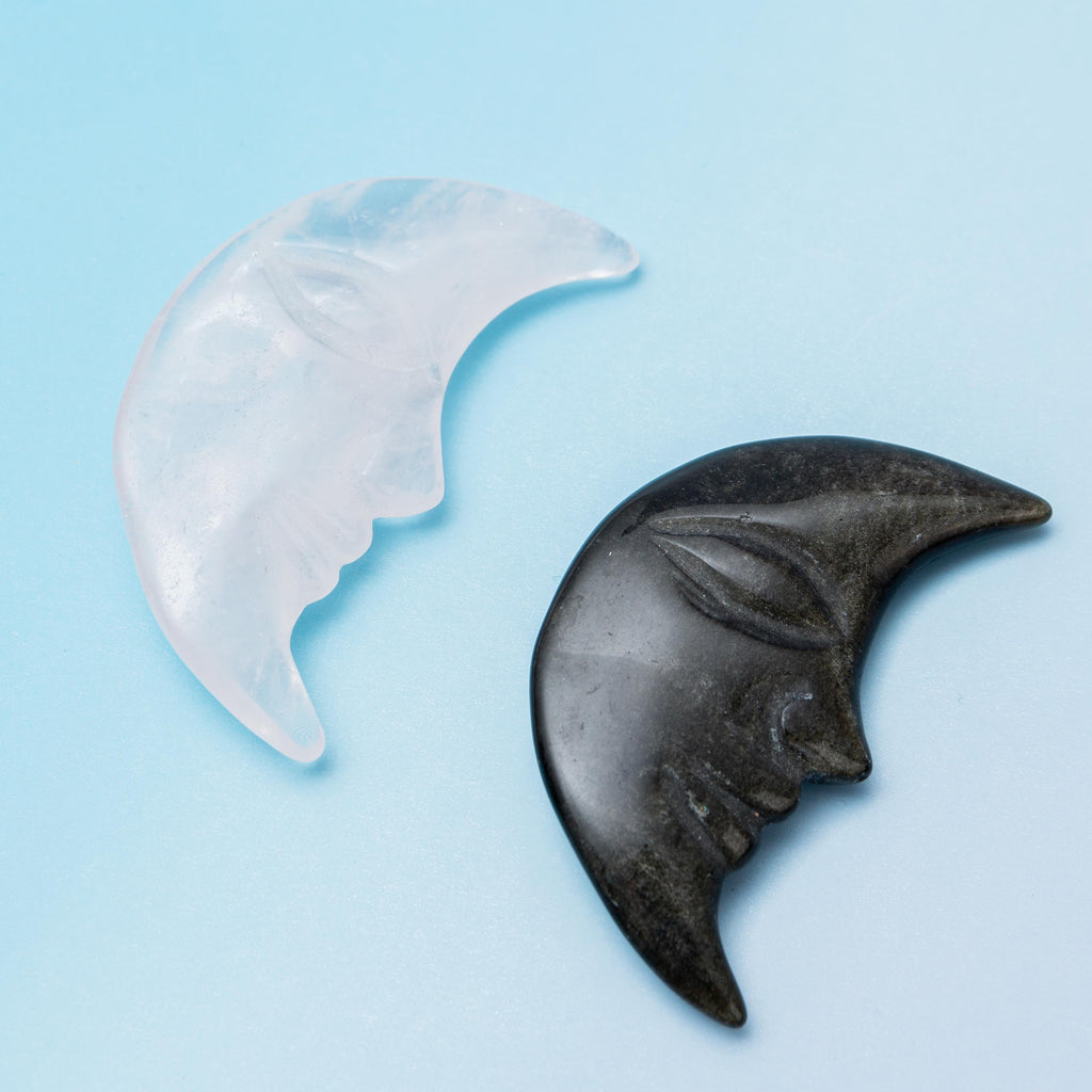 Golden Obsidian Moon Face - 6cm