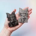 Silver Obsidian Fairy Face - 7cm