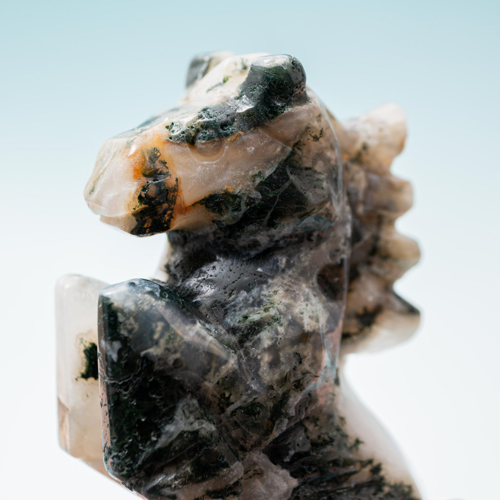 Moss Agate Horse- 10.5cm/307g (A)