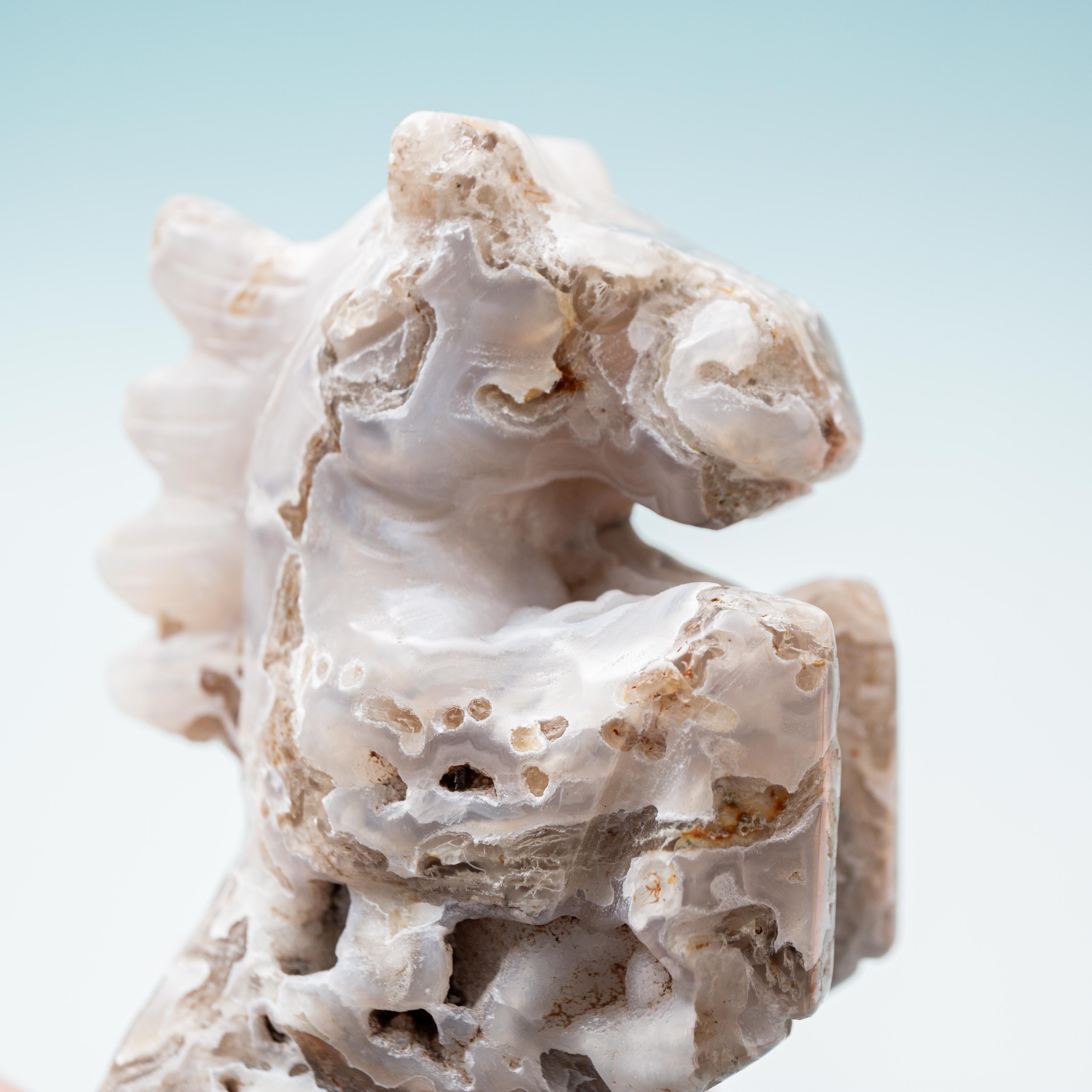 Moss Agate Horse- 10.5cm/292g (C)