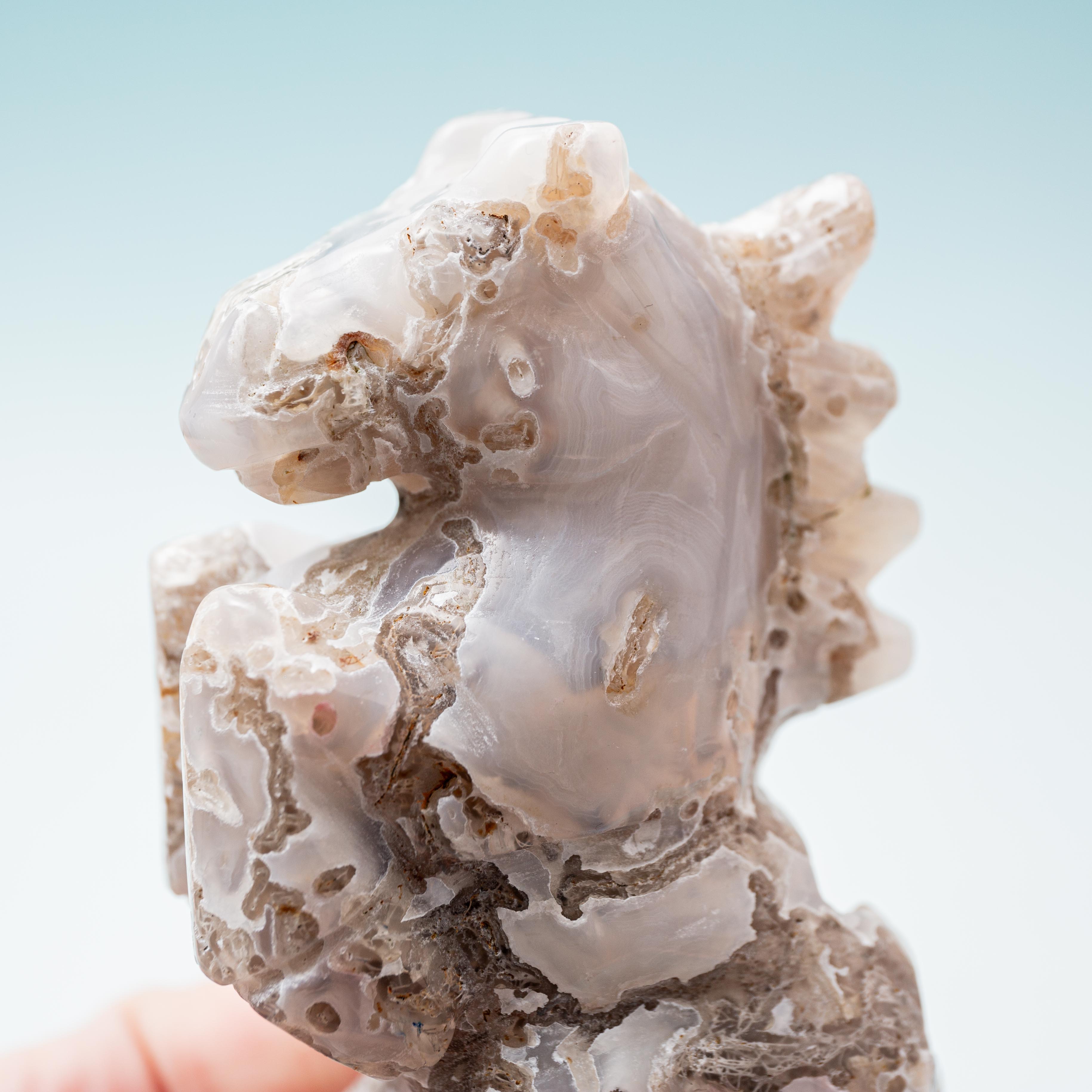 Moss Agate Horse- 10.5cm/292g (C)