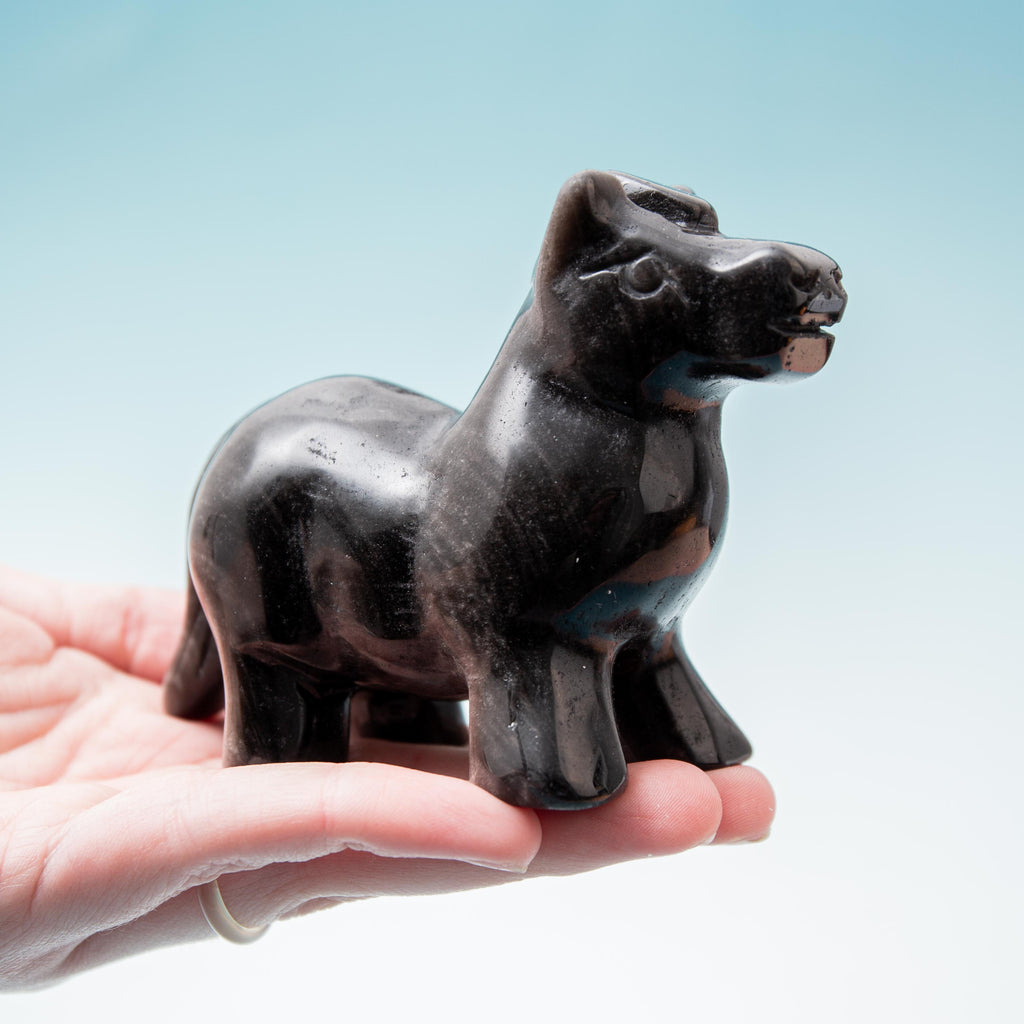 Silver Obsidian Horse - 10cm/247g