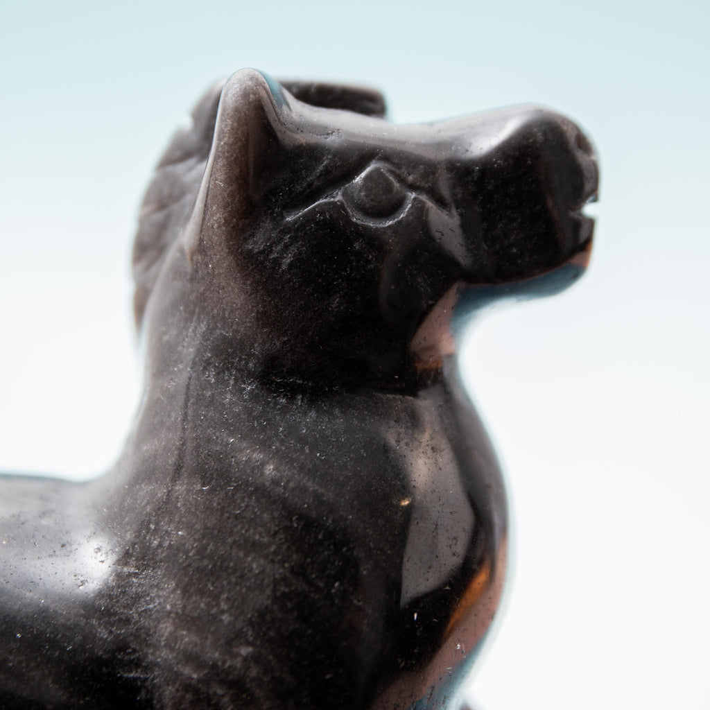 Silver Obsidian Horse - 10cm/247g