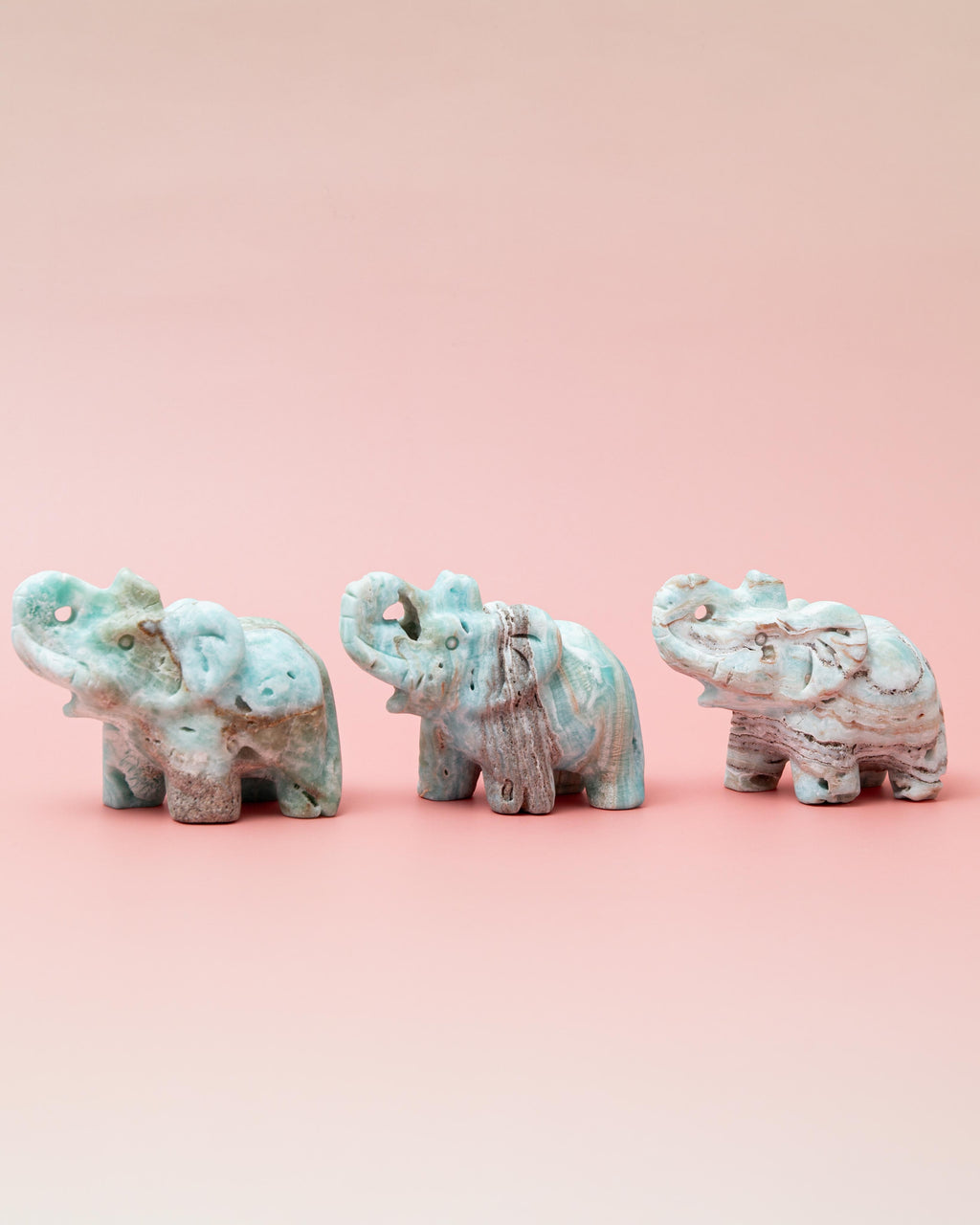 Blue Aragonite Elephant - 10cm/349g