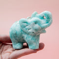Blue Aragonite Elephant - 10cm/349g