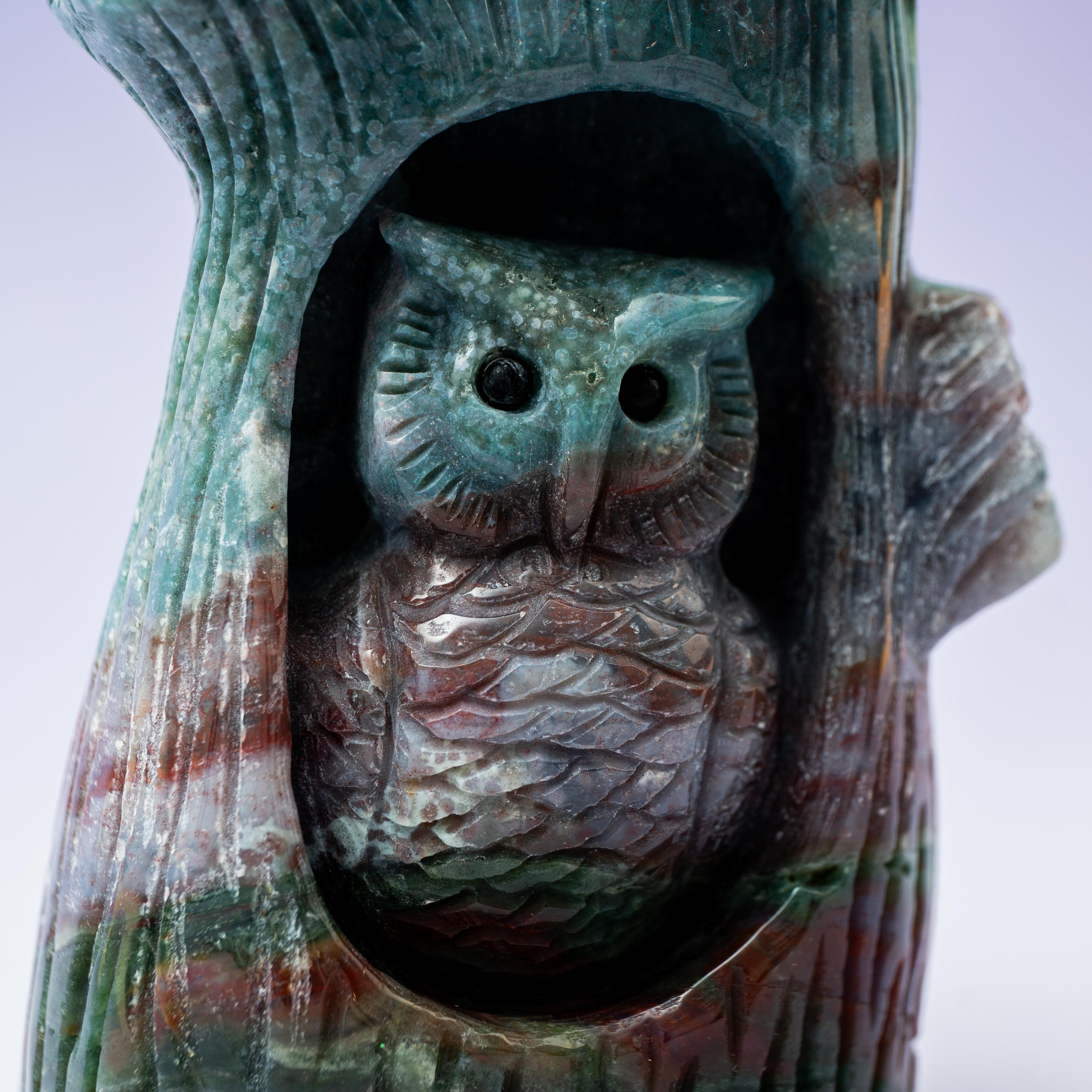 Indian Agate Owl -17cm/1kg